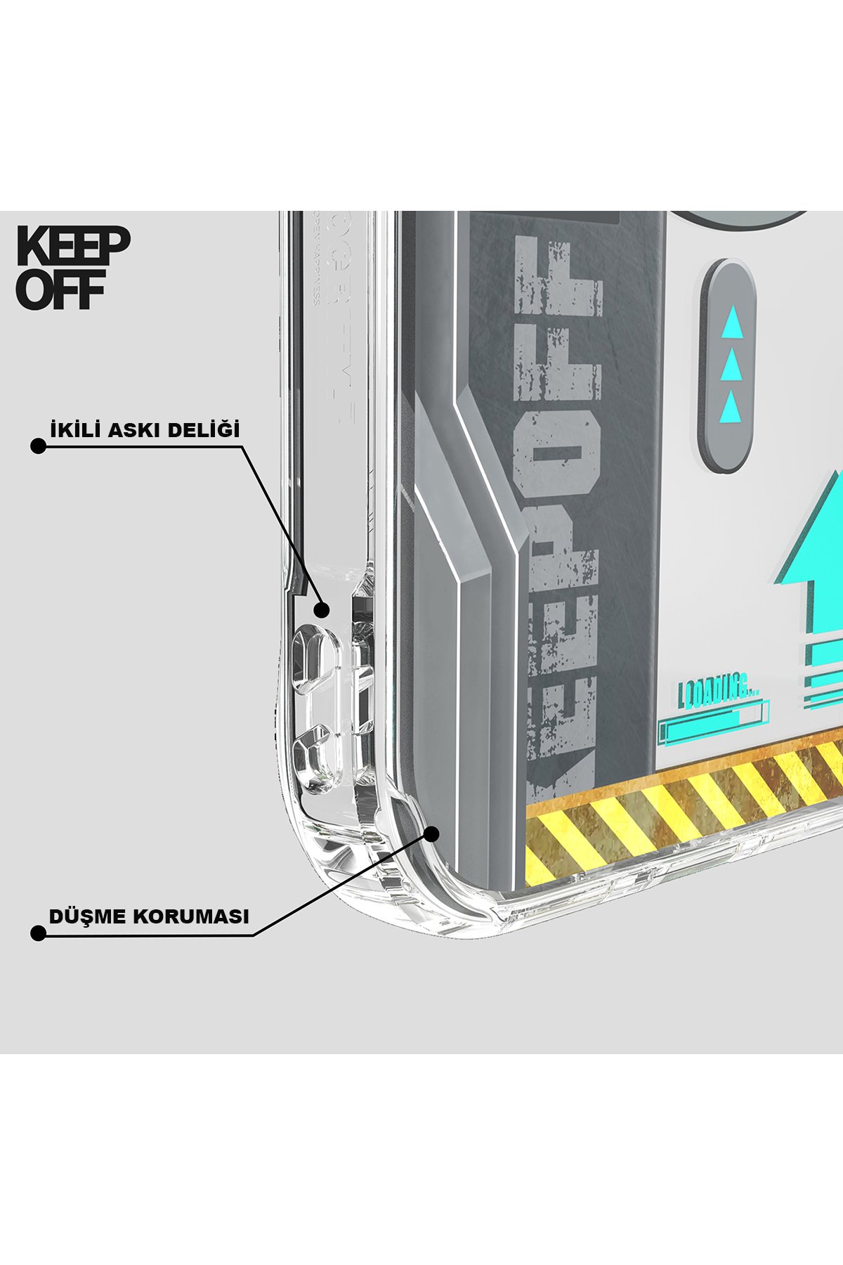 Keep Off iPhone 15 Pro Future Armor Magsafe Kapak - Black Samurai
