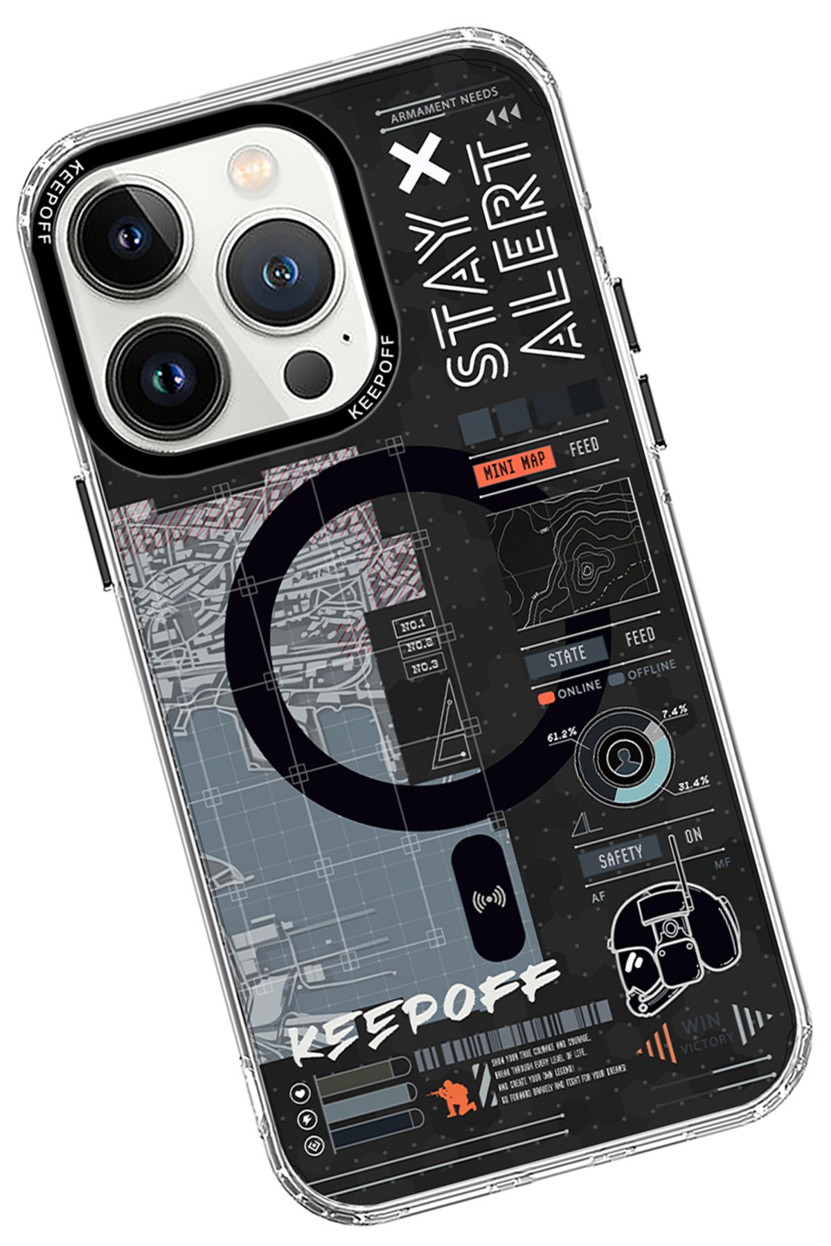 Keep Off iPhone 15 Pro Max Battlefield Magsafe Kapak - Blasting