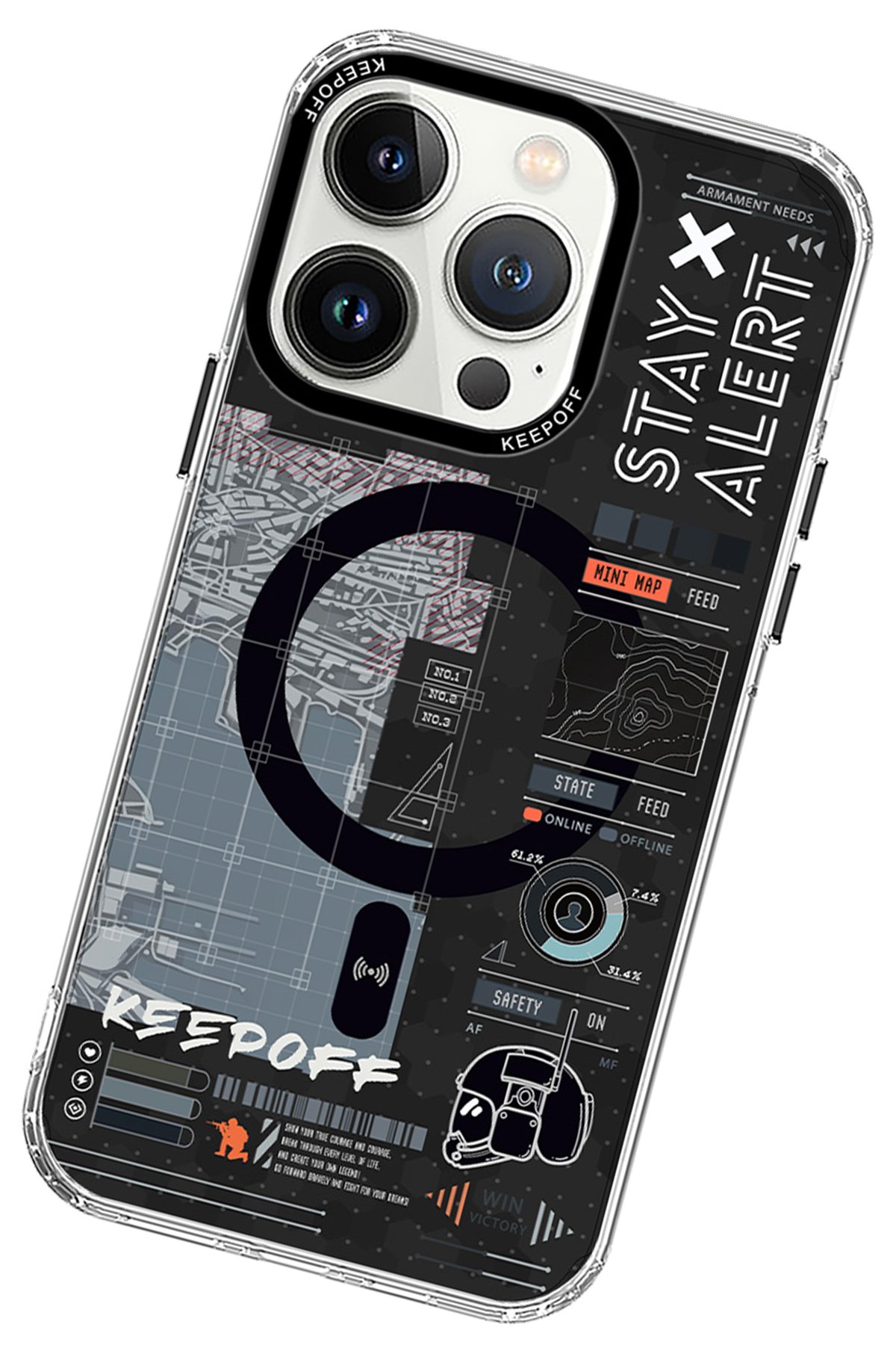 Keep Off iPhone 15 Pro Max Battlefield Magsafe Kapak - Blasting