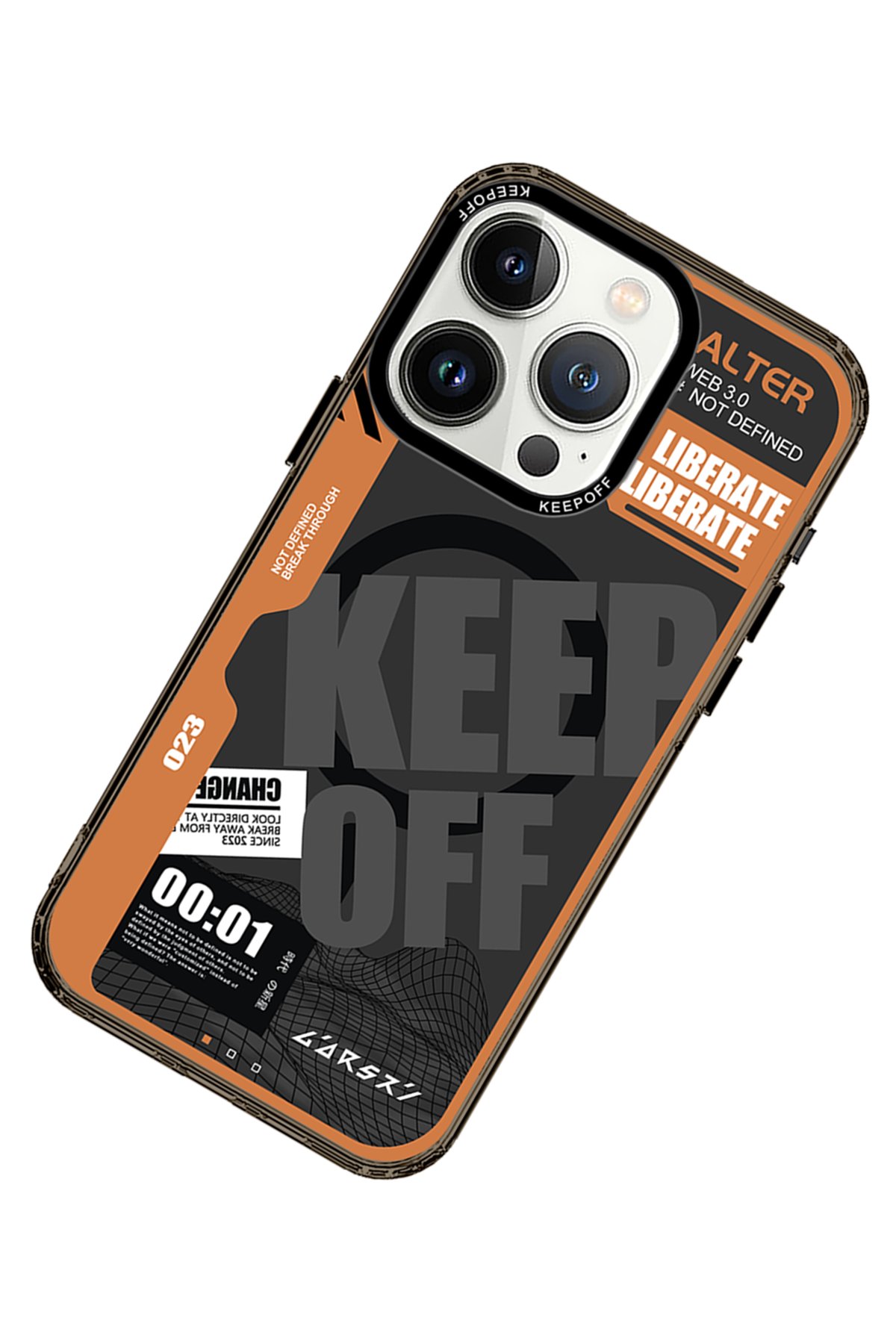 Keep Off iPhone 15 Pro Max Map Magsafe Kapak - Snowfield
