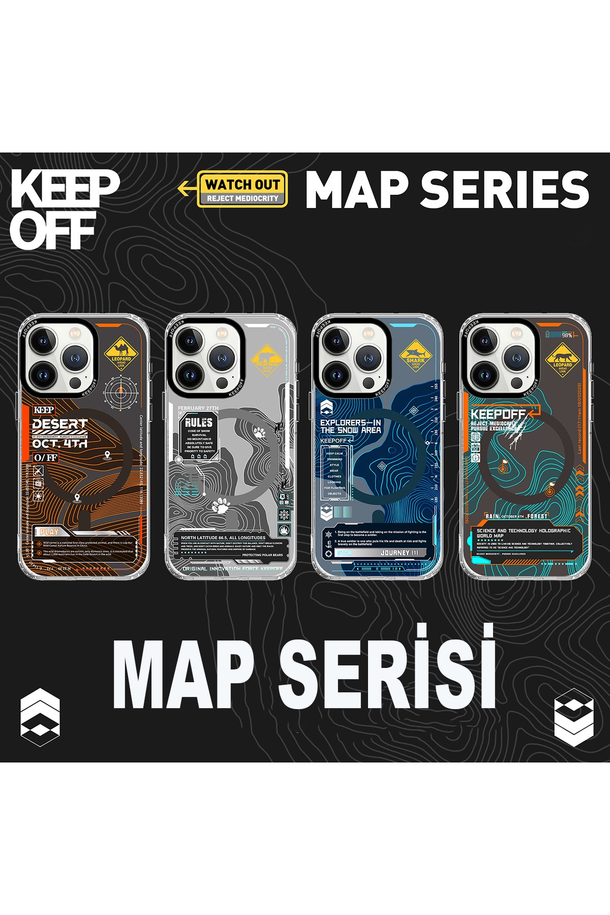 Keep Off iPhone 15 Pro Max Battlefield Magsafe Kapak - Airborne