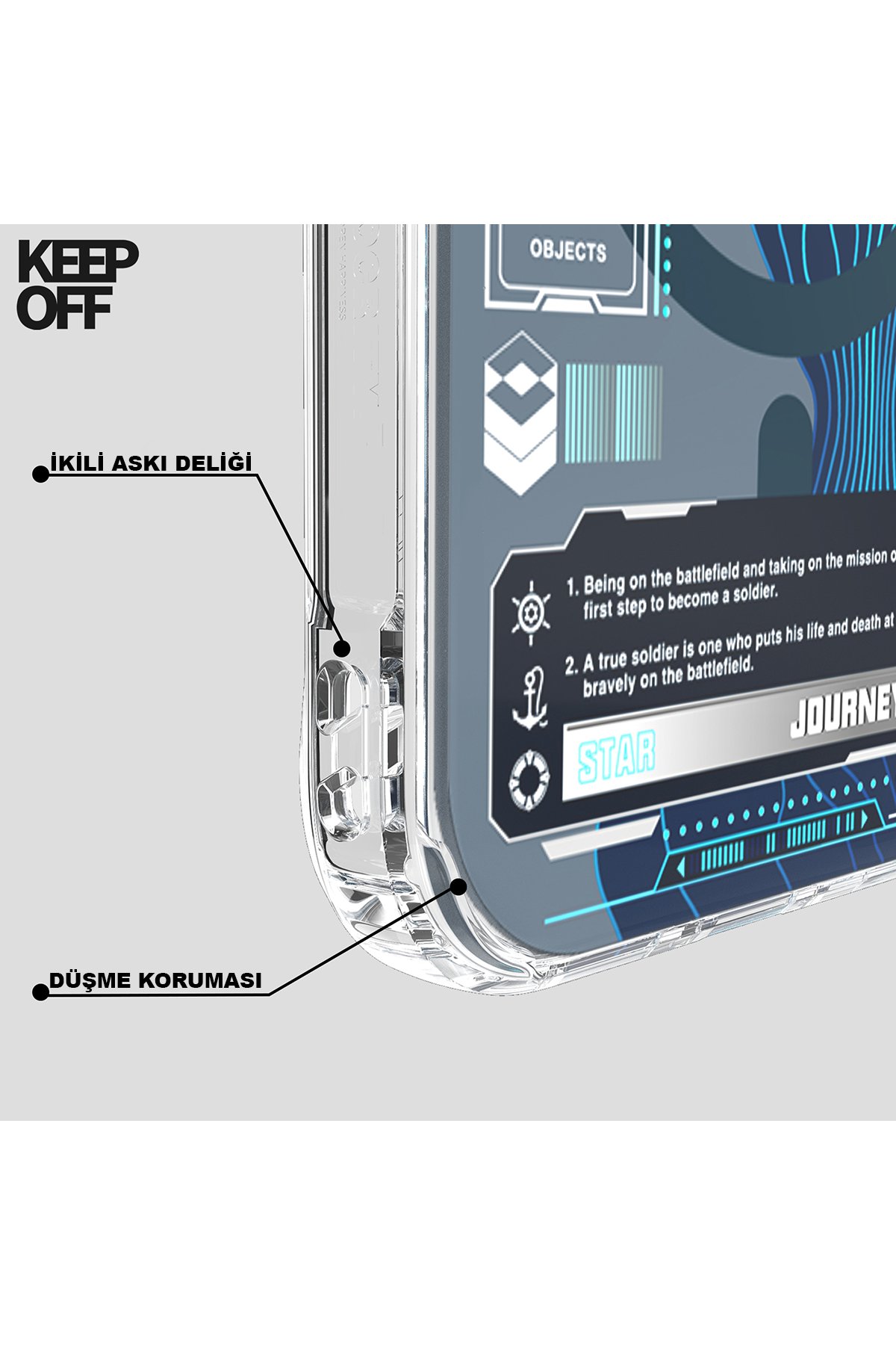 Keep Off iPhone 15 Pro Max Parallel Space Time Magsafe Kapak - Heart of Atom