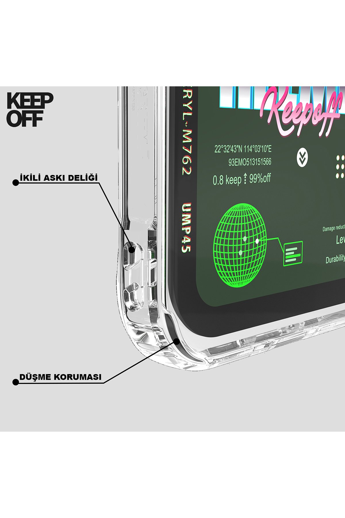 Keep Off iPhone 15 Pro Max Future Armor Magsafe Kapak - Black Samurai