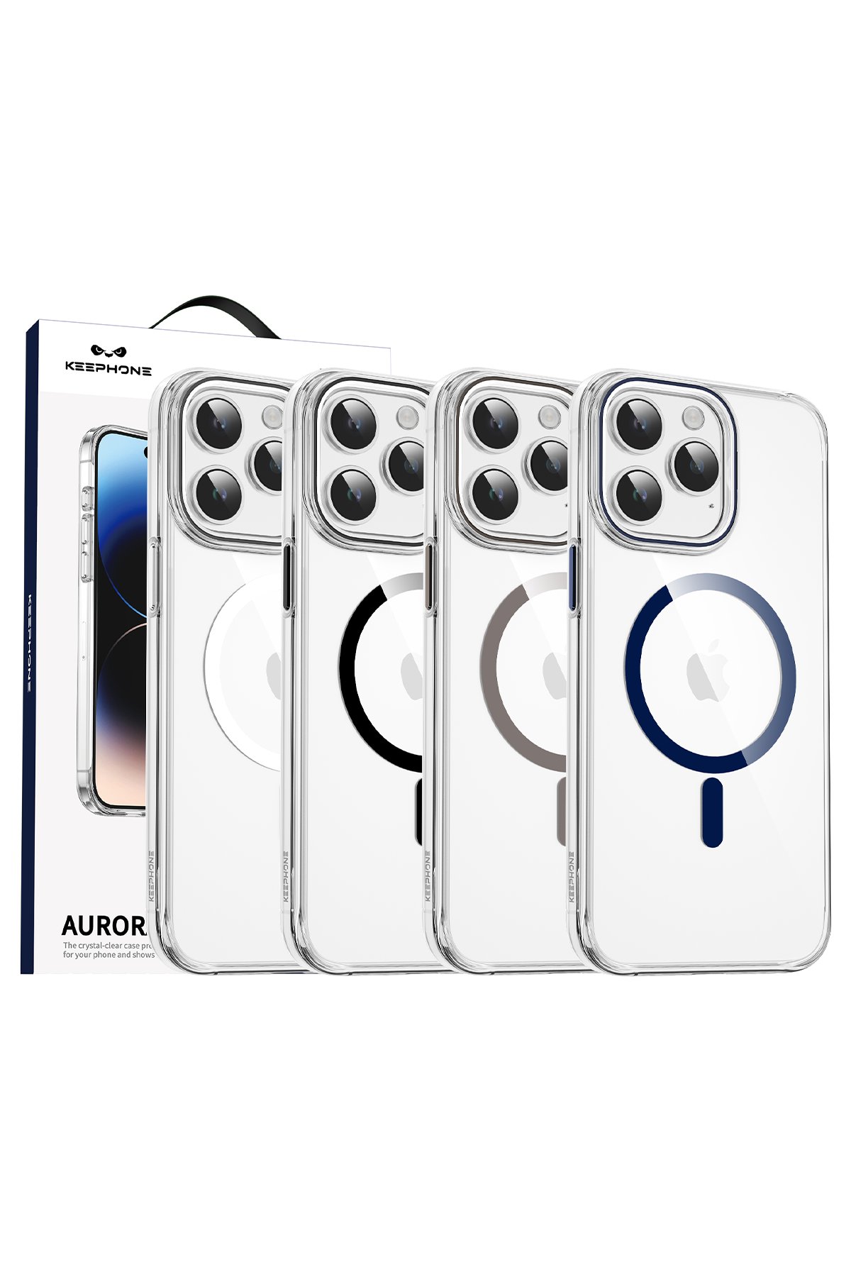 Keephone iPhone 15 Aurora Pro Magsafe Kılıf - Mavi