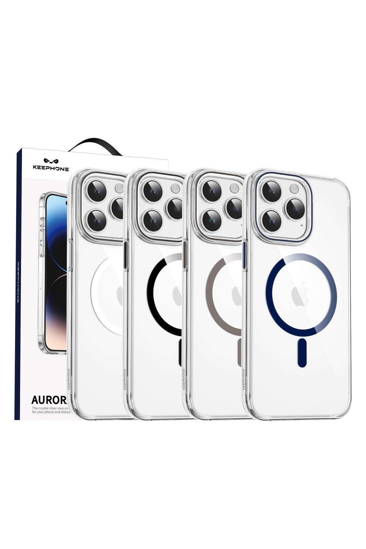 Keephone iPhone 15 Pro Max Kevlar Magsafe Kılıf - Mavi