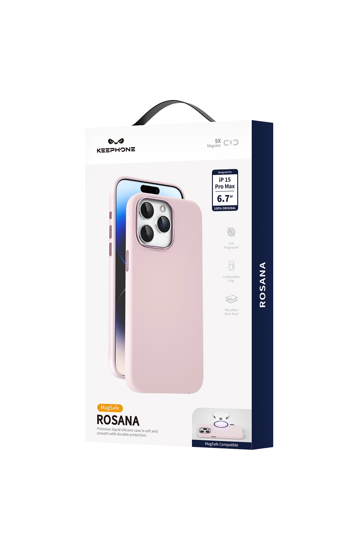 Keephone iPhone 15 Pro Max Dazzle Pro Matte Magsafe Kılıf - Mavi