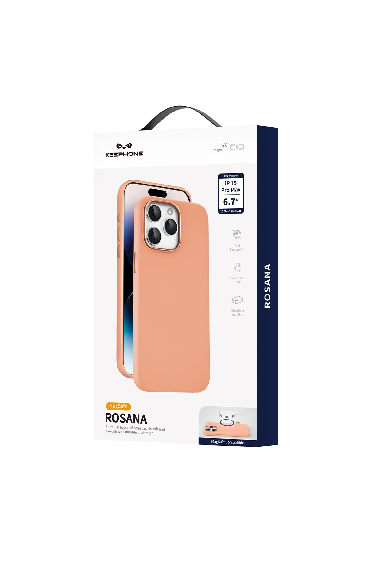 Keephone iPhone 15 Rosana Silikon Kılıf - Mavi