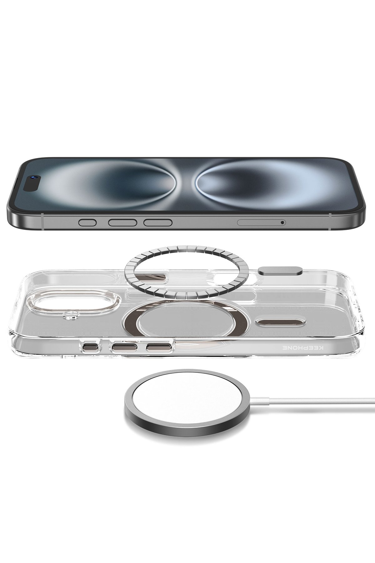 Keephone iPhone 16 AirSkin Pro Magsafe Kılıf - Siyah