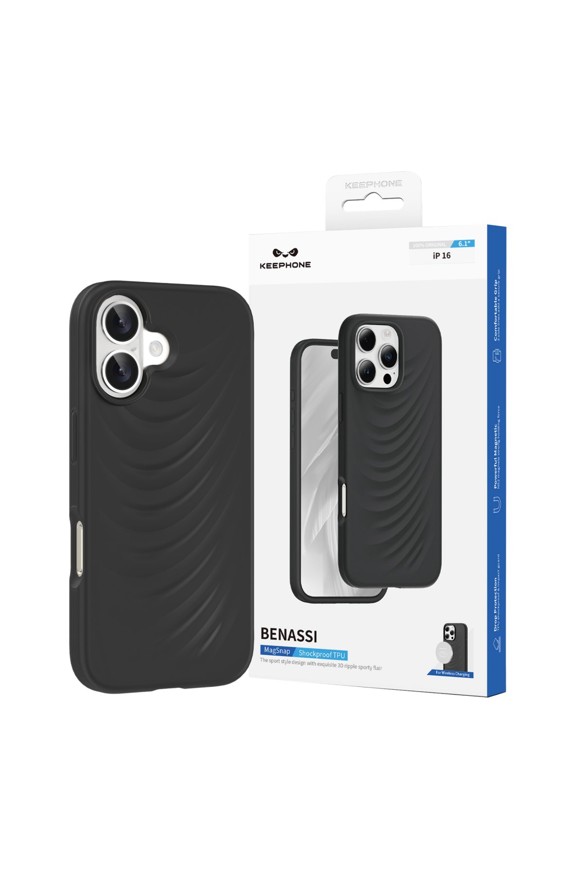 Keephone iPhone 16 Dazzle Pro Matte Magsafe Kılıf - Siyah Titanyum