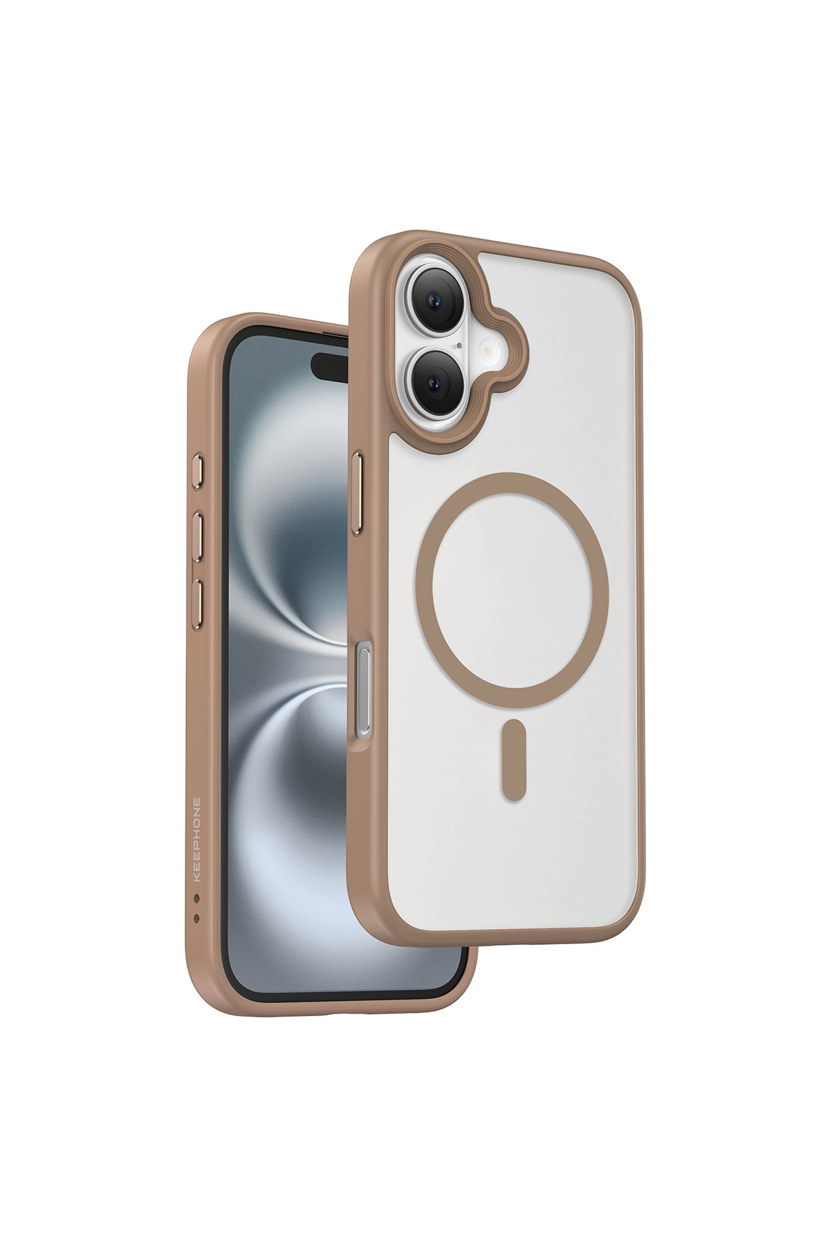 Keephone iPhone 16 Capital Alüminyum AR Kamera Lens Koruyucu - Pembe