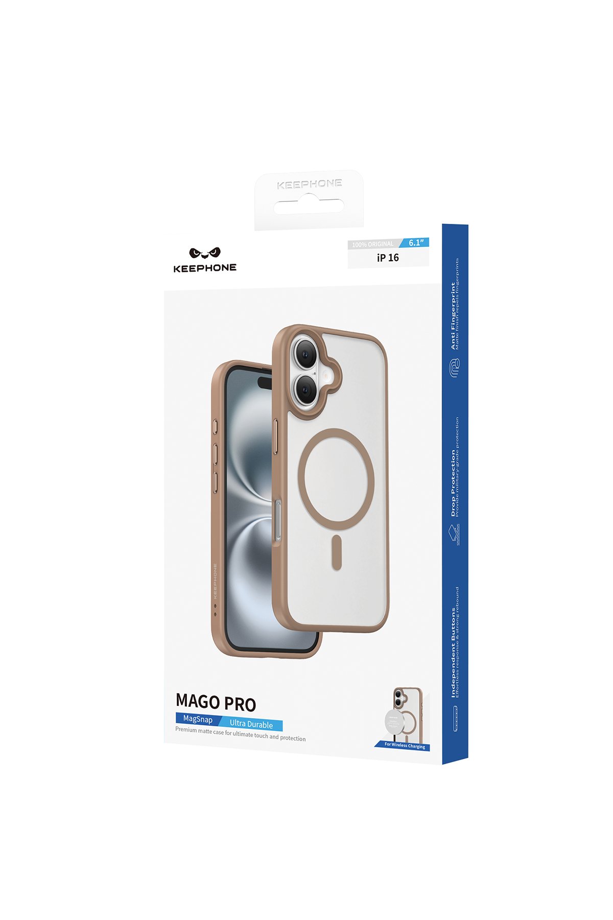 Keephone iPhone 16 Skingrip Magsafe Kılıf - Çöl Titanyum