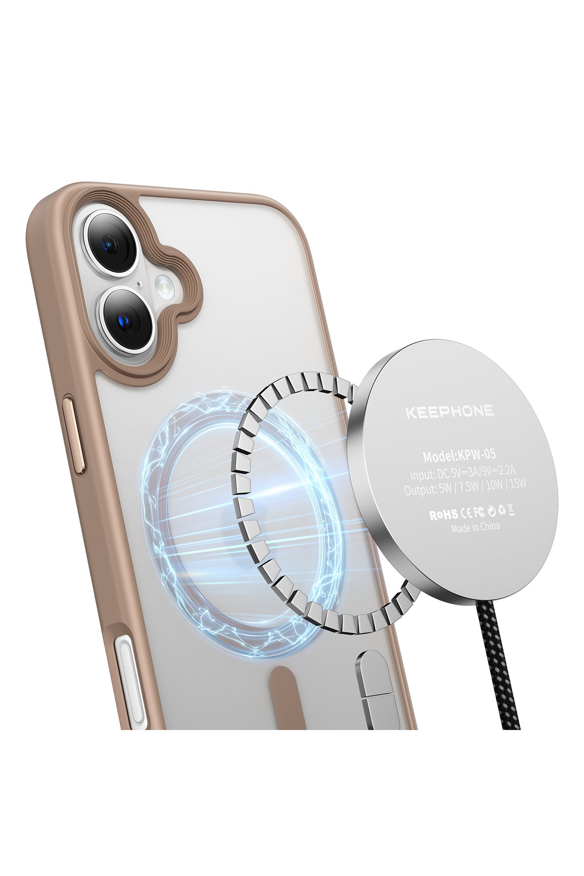 Keephone iPhone 16 Rosana Silikon Kılıf - Çöl Titanyum