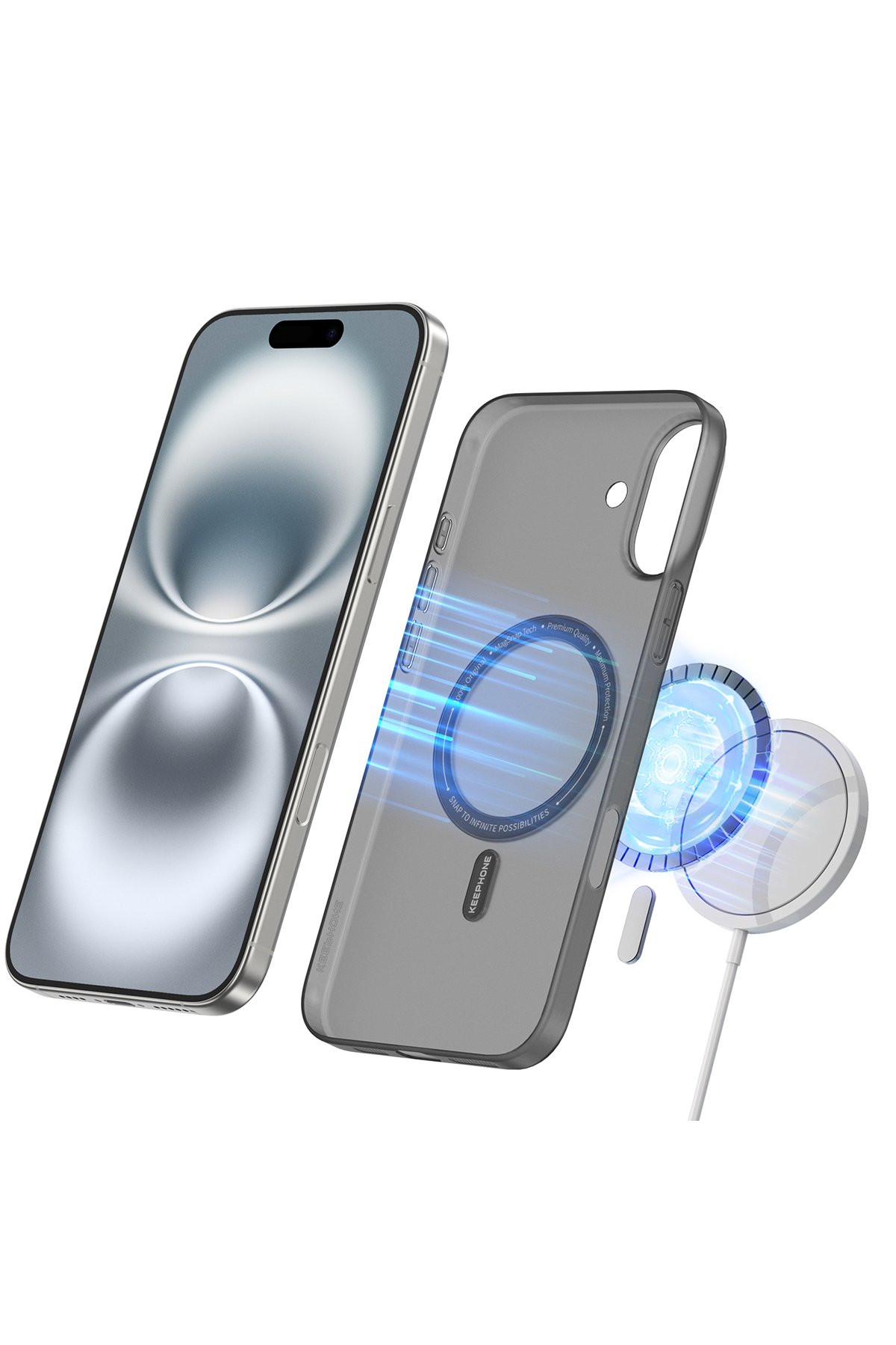 Keephone iPhone 16 Plus MagRock Magsafe Kılıf - Çöl Titanyum