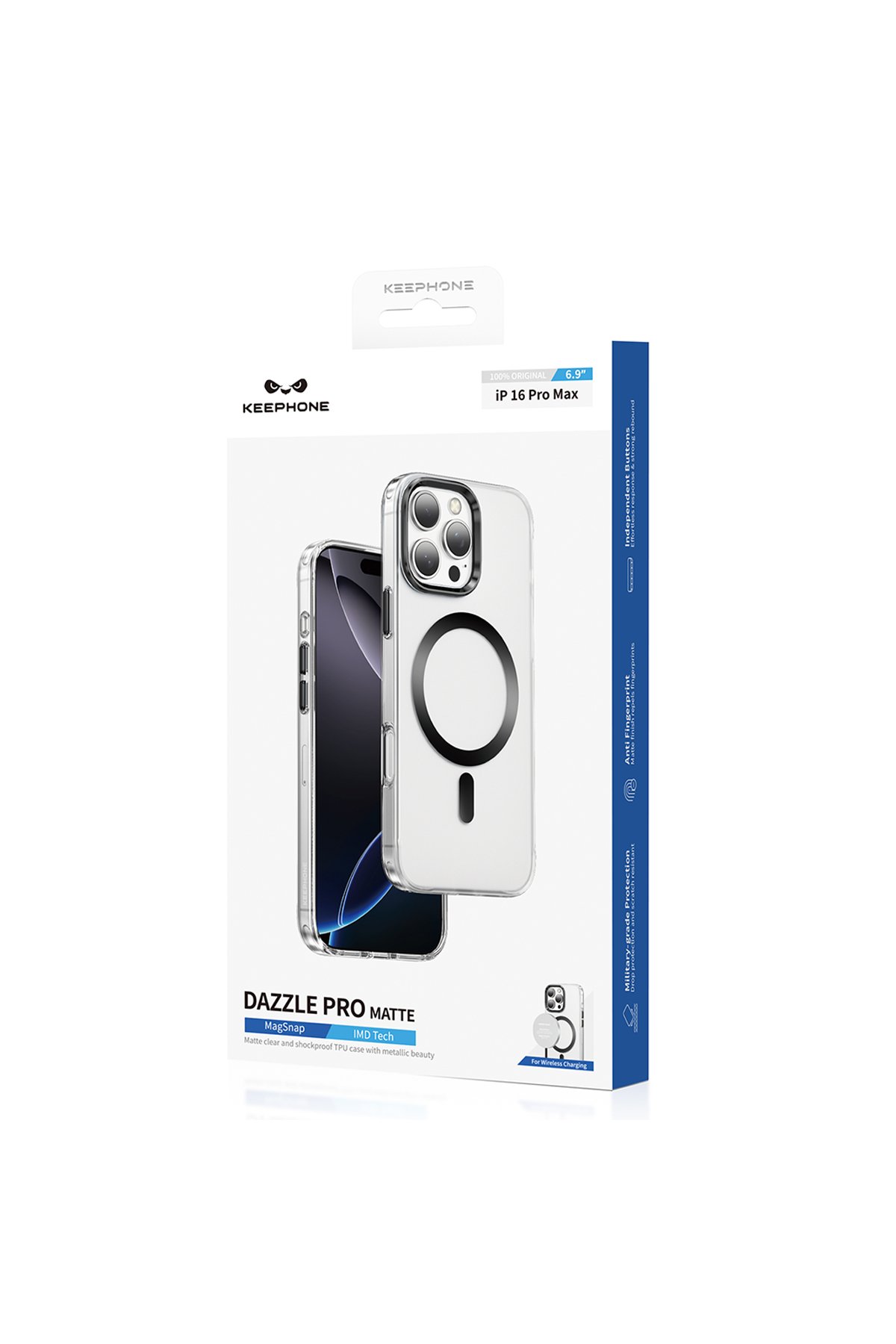 Keephone iPhone 16 Pro Fantasia Gökkuşağı Magsafe Kılıf - Beyaz