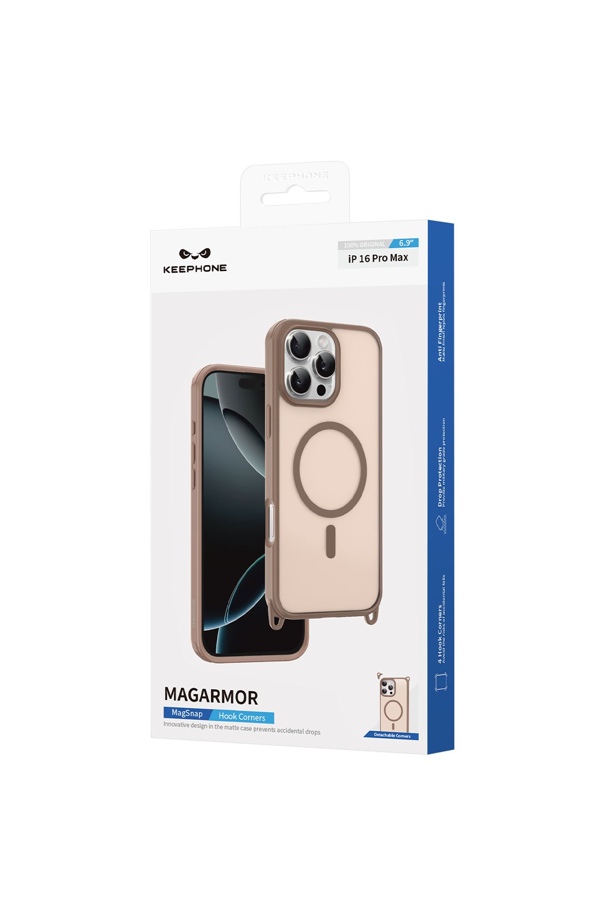 Keephone iPhone 16 Pro Skingrip Magsafe Kılıf - Çöl Titanyum
