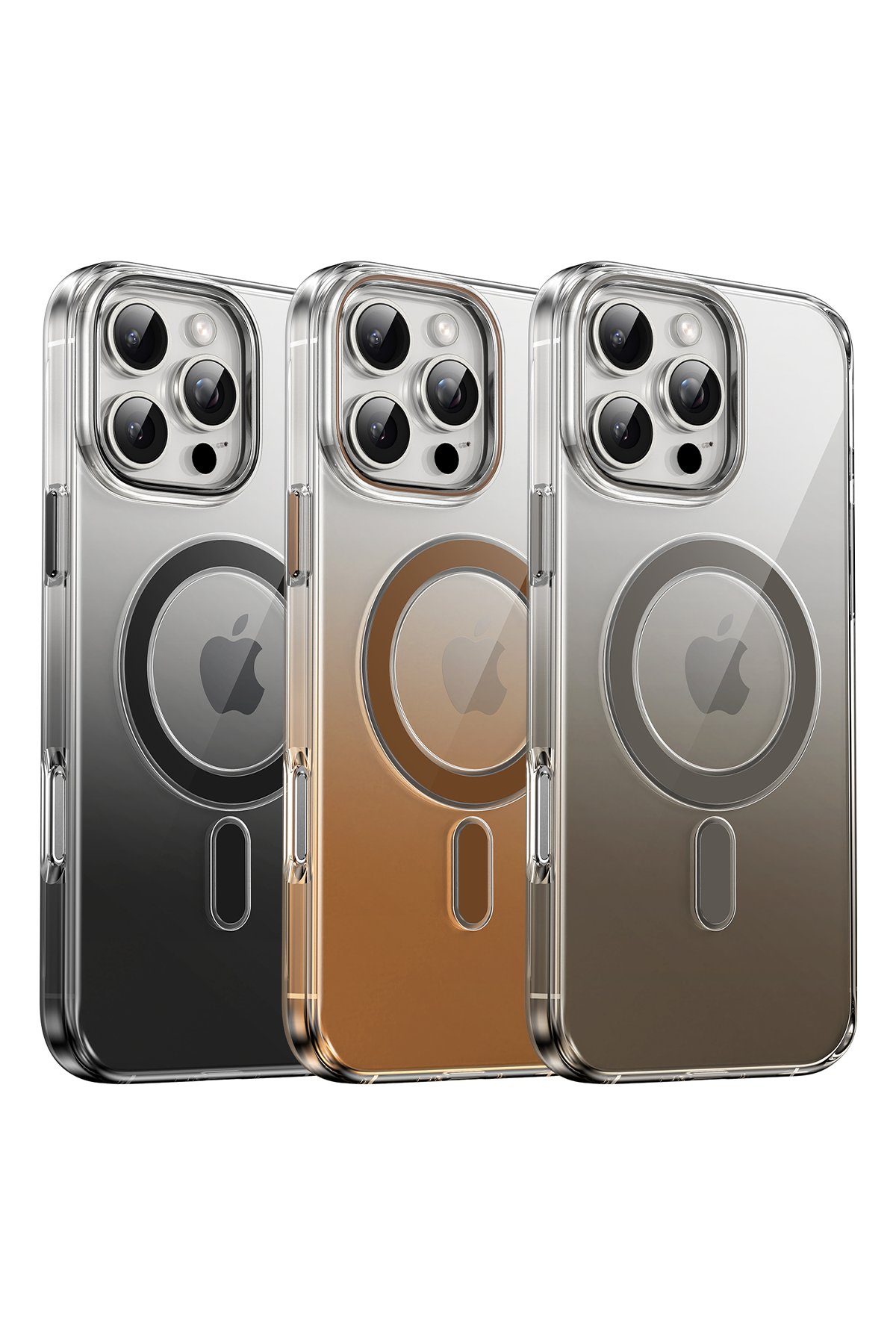 Keephone iPhone 16 Pro Max Aurora Şeffaf Magsafe Kılıf - Çöl Titanyum