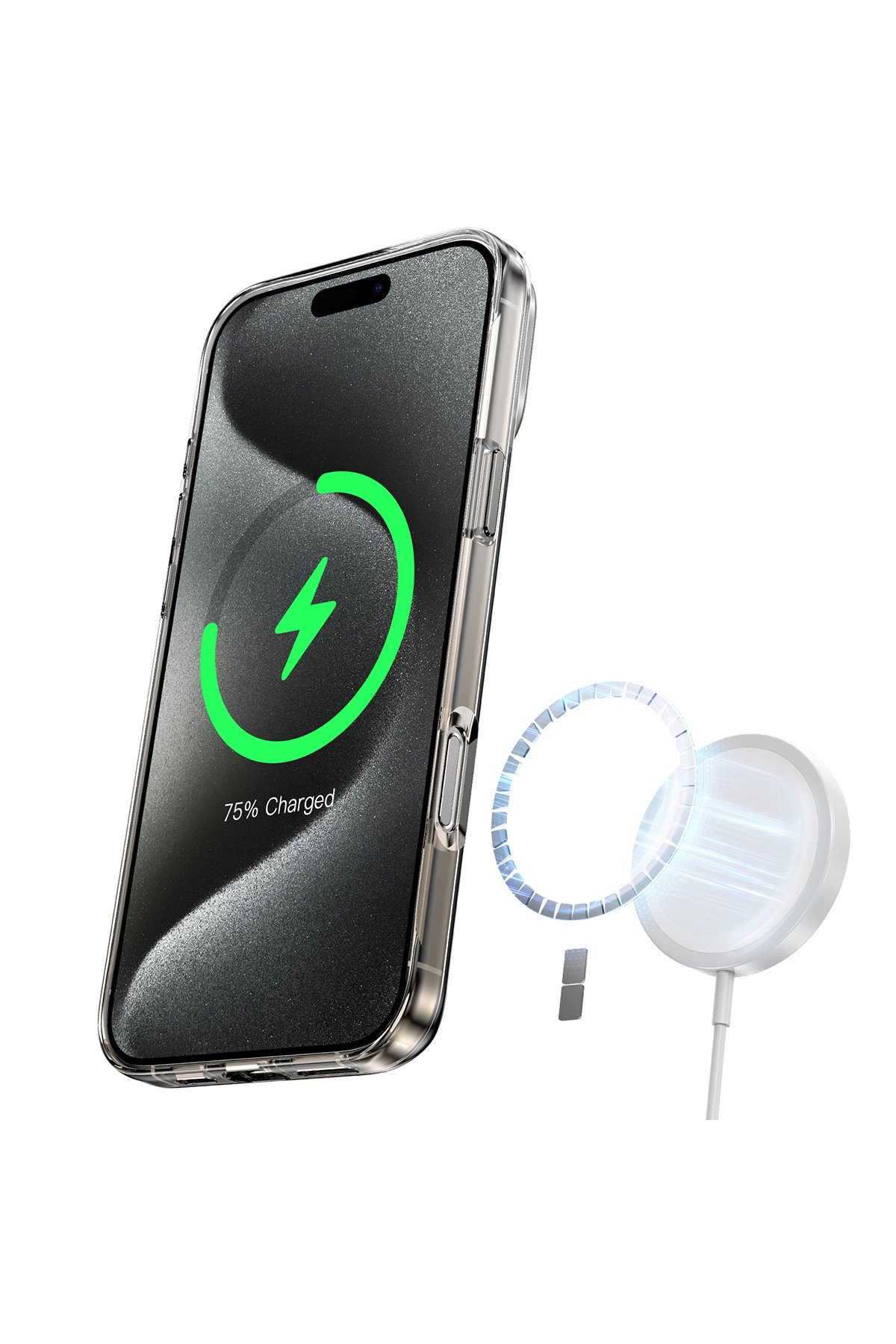 Keephone iPhone 16 Pro Max Aurora Şeffaf Magsafe Kılıf - Çöl Titanyum