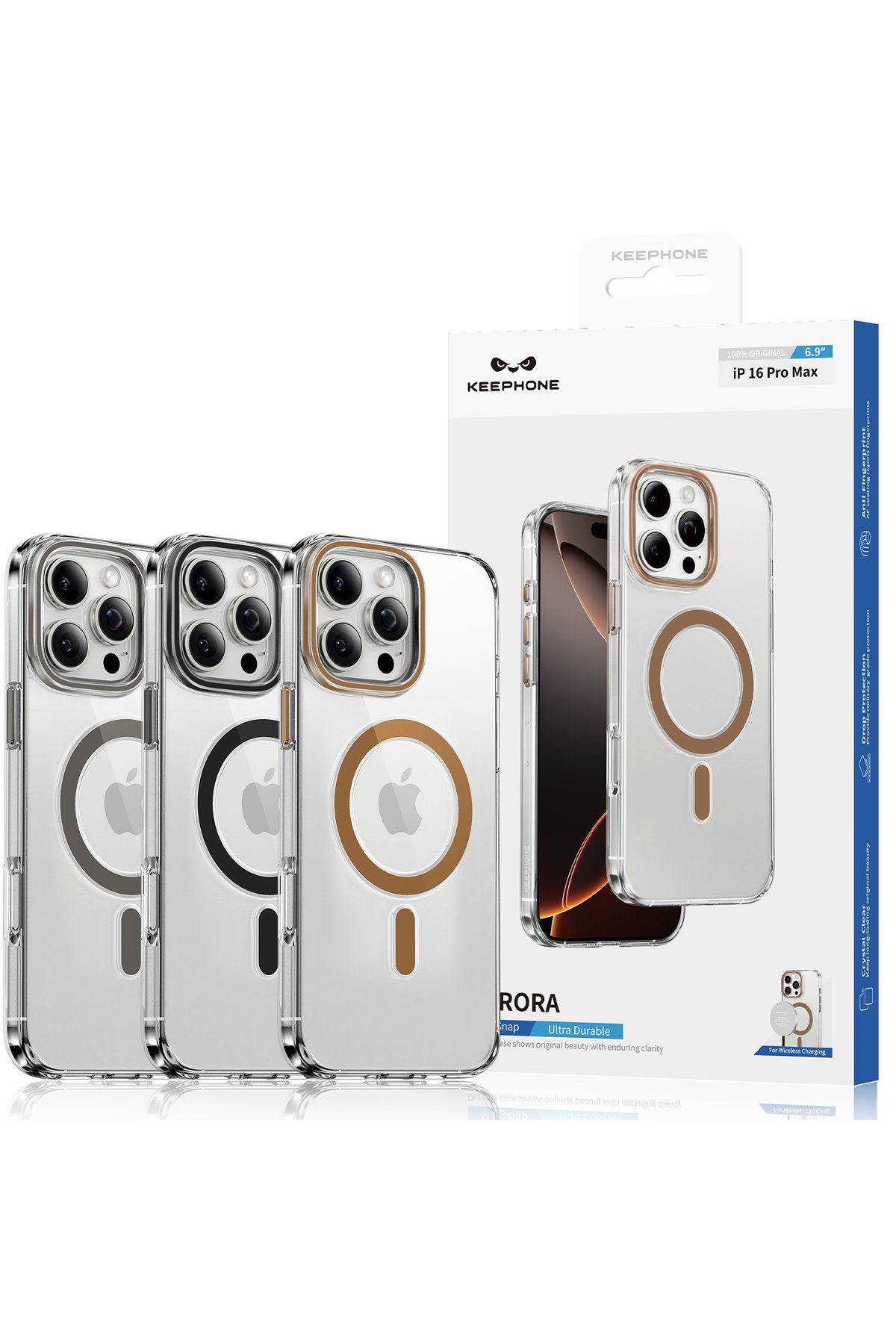 Keephone iPhone 16 Pro Max MagRock Magsafe Kılıf - Siyah