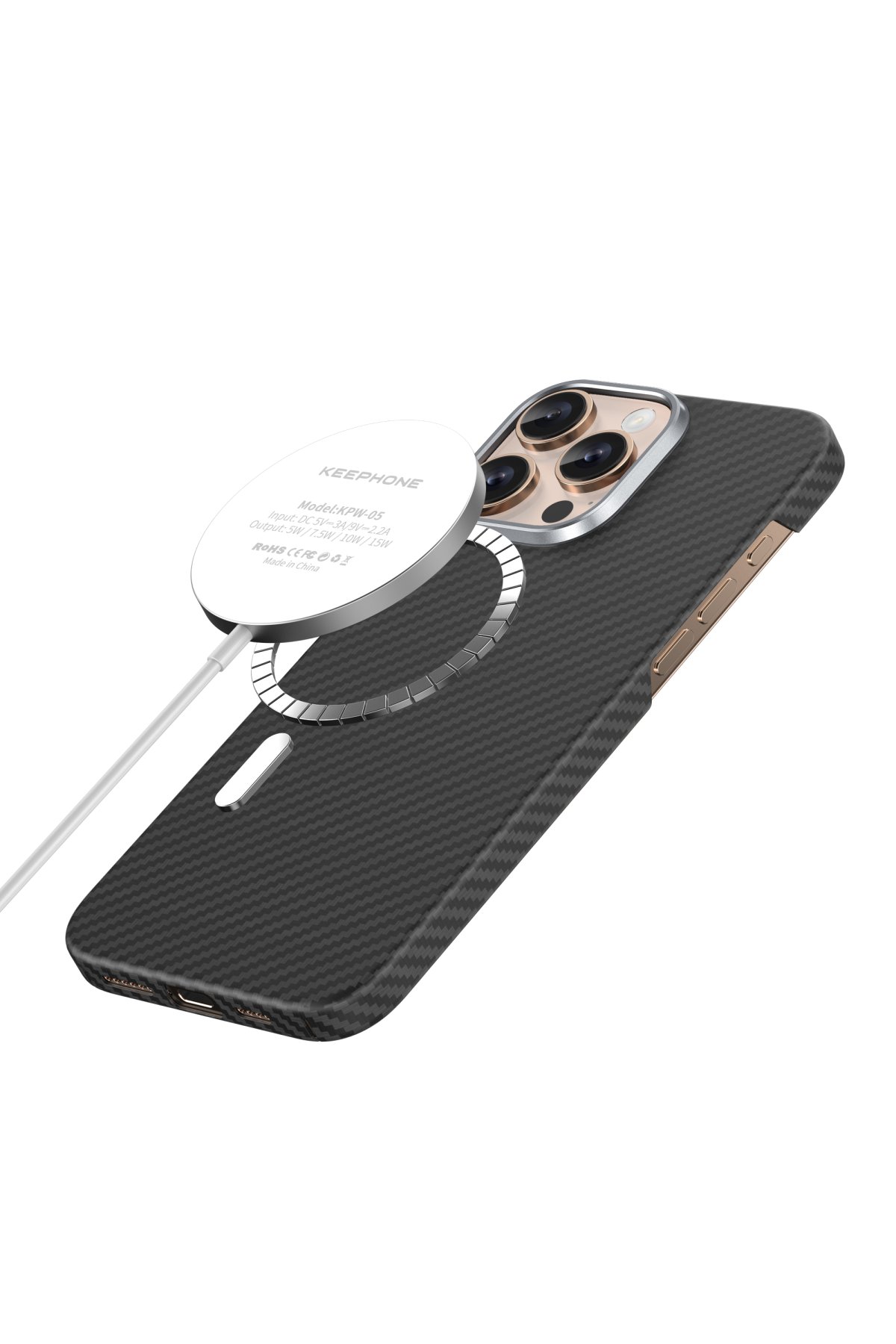 Keephone iPhone 16 Pro Max Aurora Şeffaf Magsafe Kılıf - Çöl Titanyum