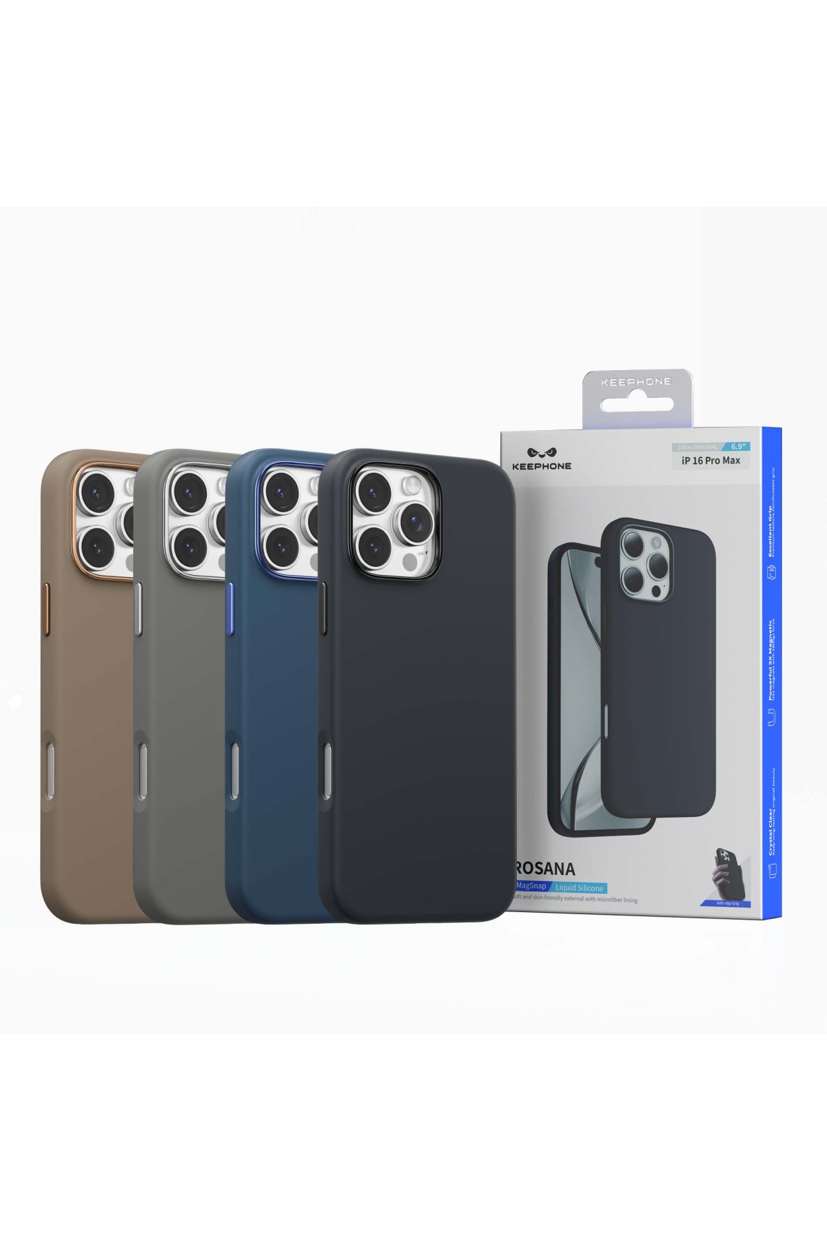 Keephone iPhone 16 Pro Max Skingrip Magsafe Kılıf - Çöl Titanyum