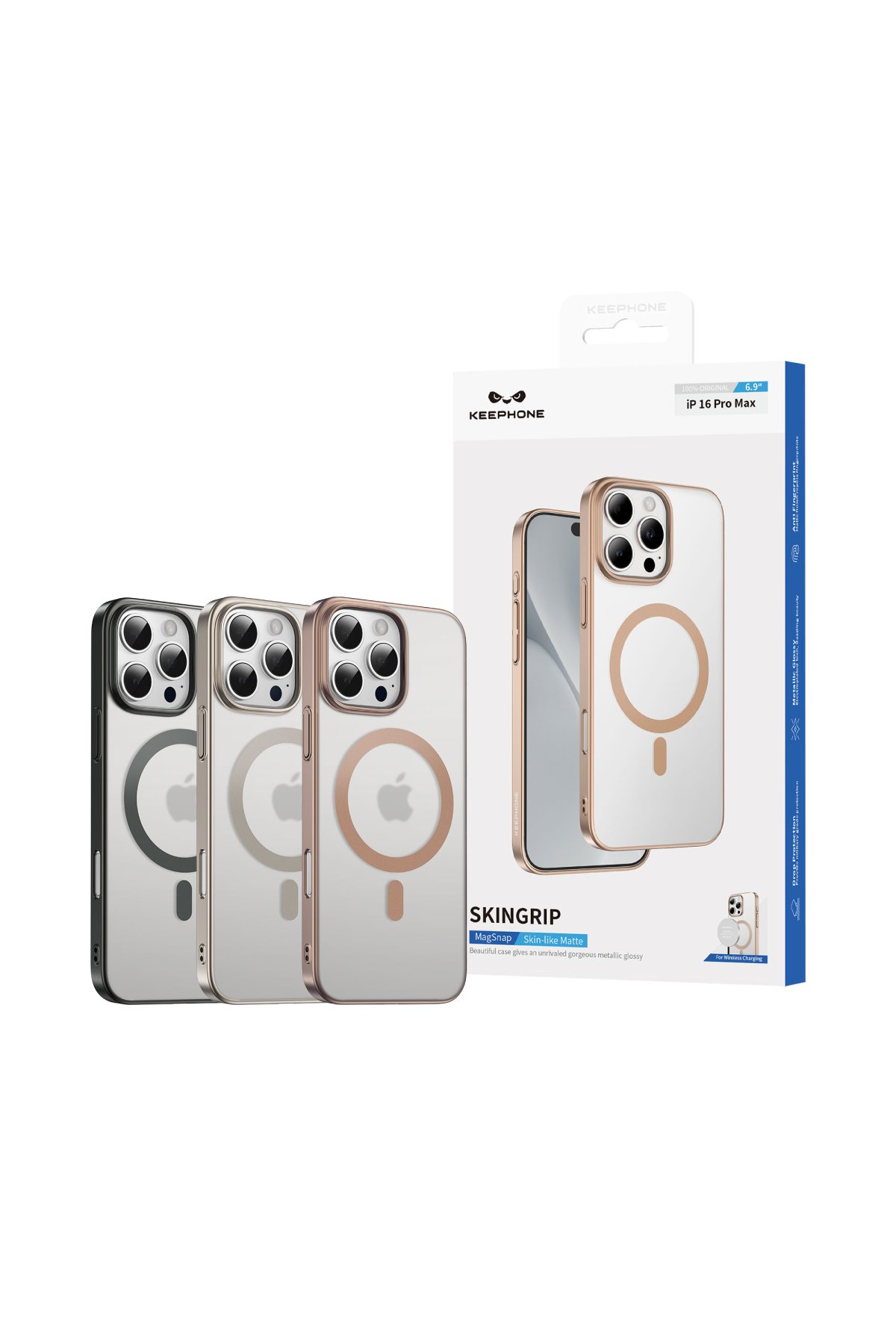 Keephone iPhone 16 Pro Max Dione Magsafe Kılıf - Gold