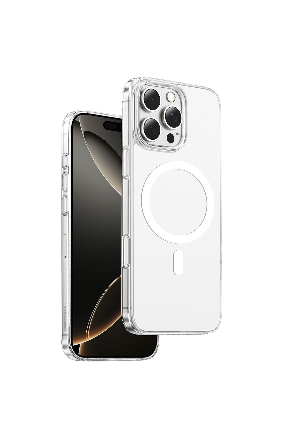 Keephone iPhone 16 Pro Max Non Yellow Şeffaf Magsafe Kılıf - Şeffaf