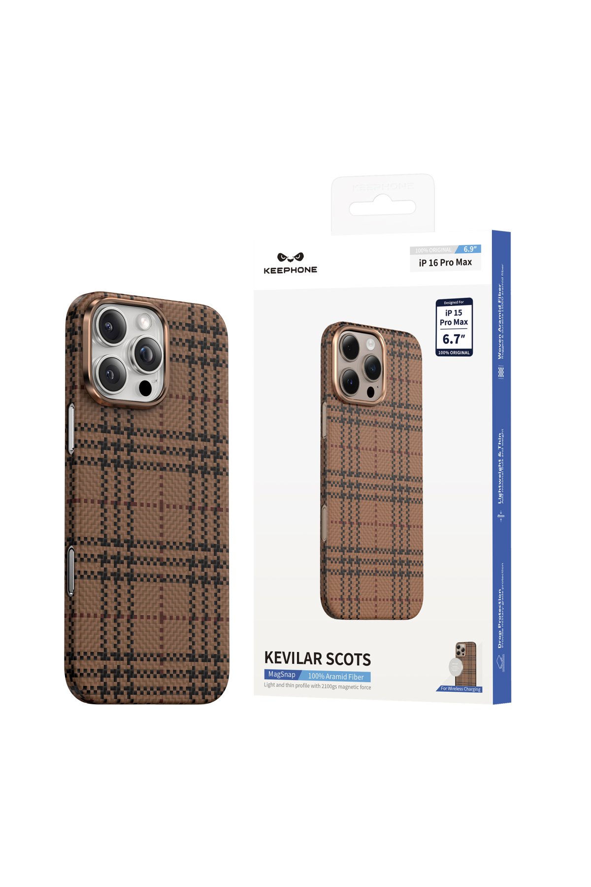 Keephone iPhone 16 Pro AirSkin Pro Magsafe Kılıf - Natural Titanyum