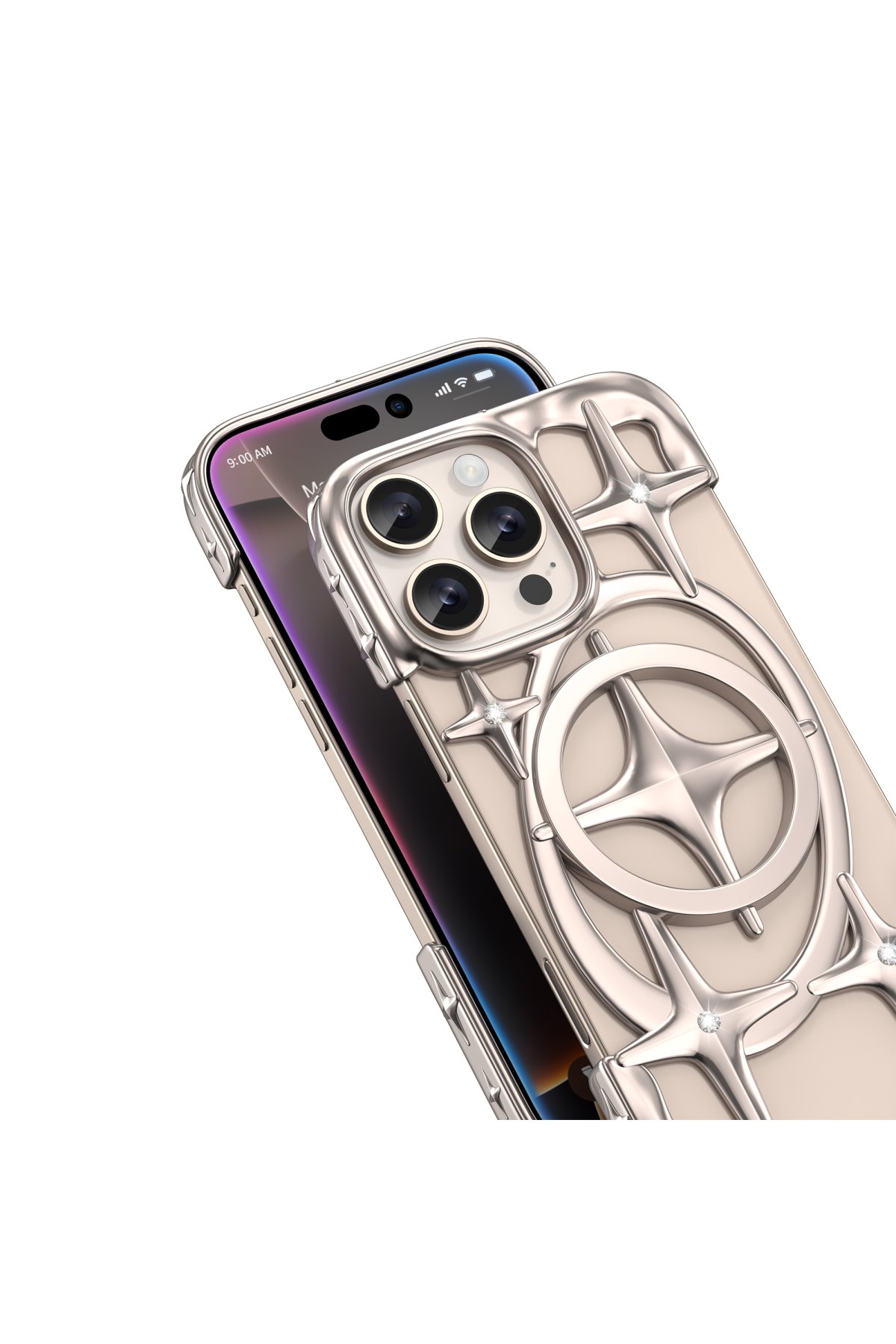 Keephone iPhone 16 Pro Benassi Magsafe Kılıf - Çöl Titanyum