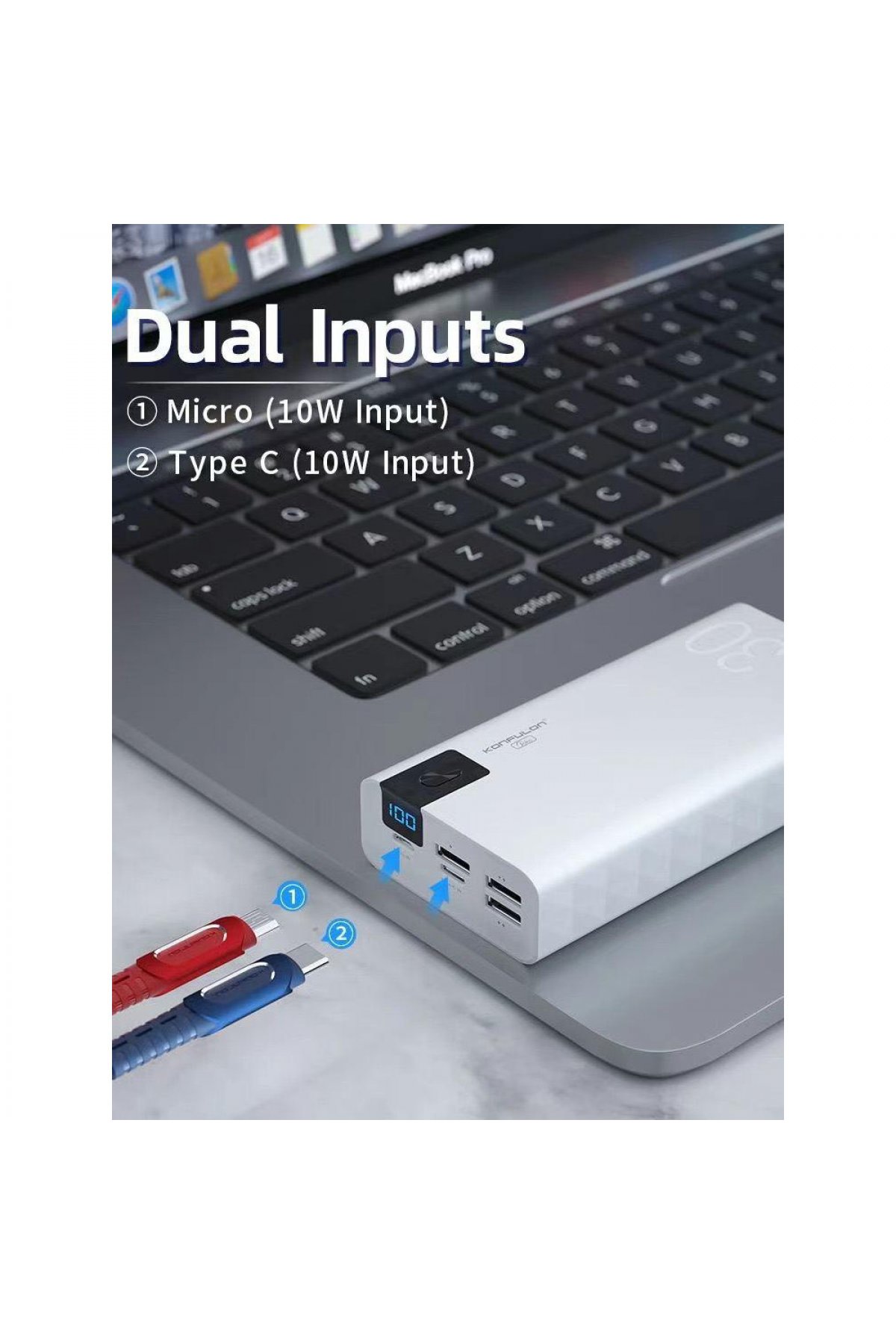 Konfulon S91 Ledli Micro USB Kablo 1M 2.4A - Kırmızı