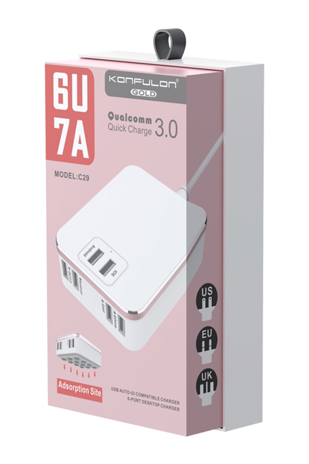 Konfulon S83 Seramik Uçlu Lightning Kablo iphone Uyumlu 1M 3.1A - Beyaz