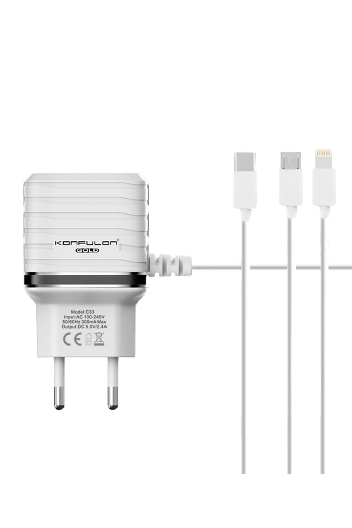 Konfulon DC18 Type-C Kablo 1M 5A - Kırmızı
