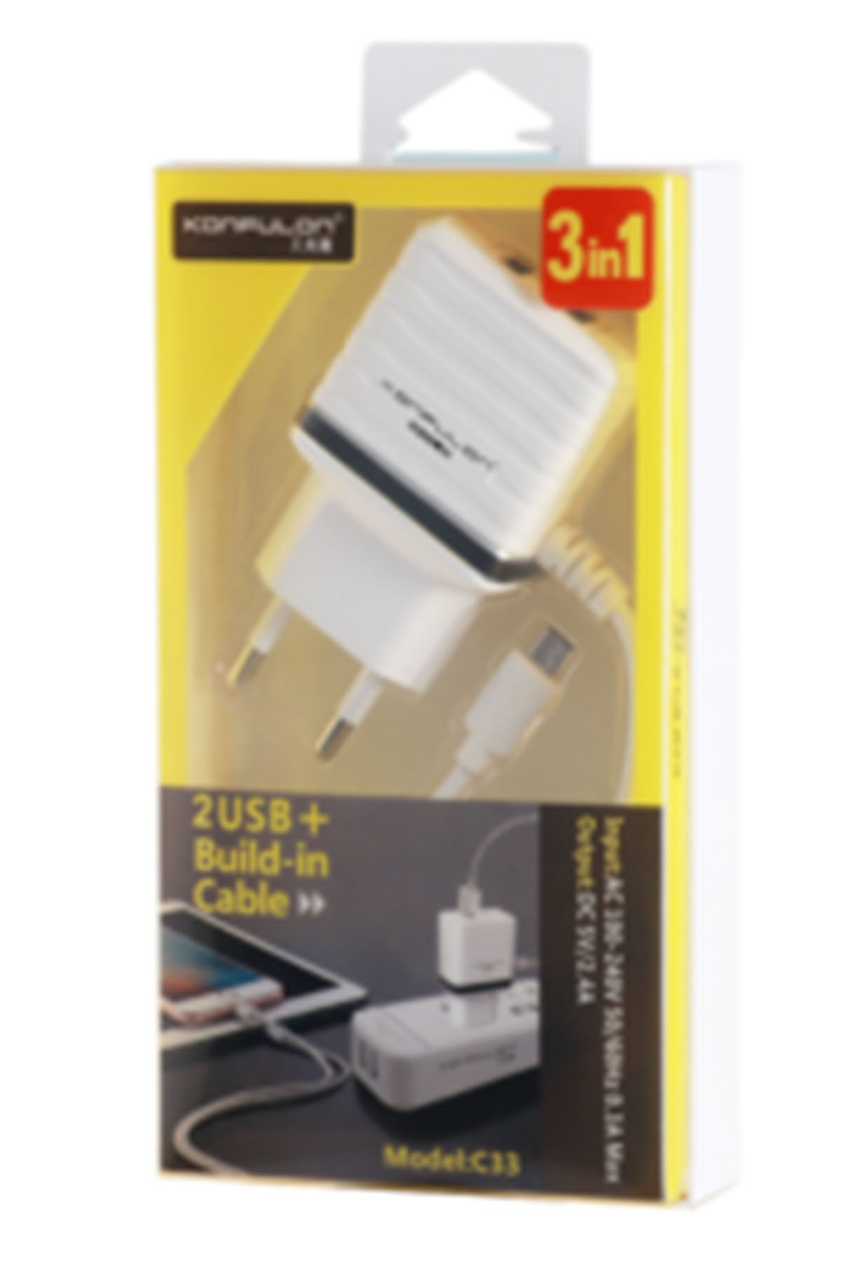Konfulon DC18 Type-C Kablo 1M 5A - Kırmızı