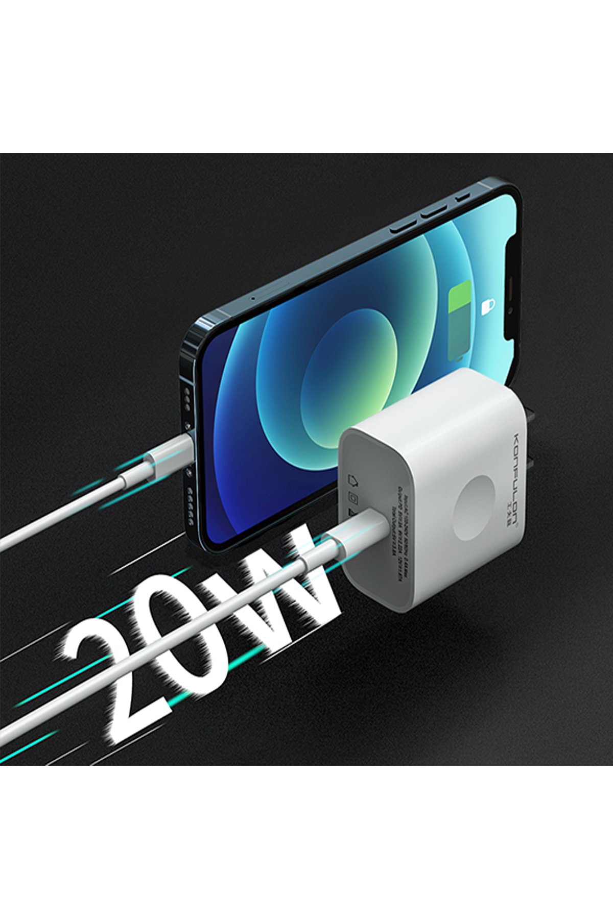 Konfulon A21S Led Işıklı Powerbank 40.000 mAh - Beyaz