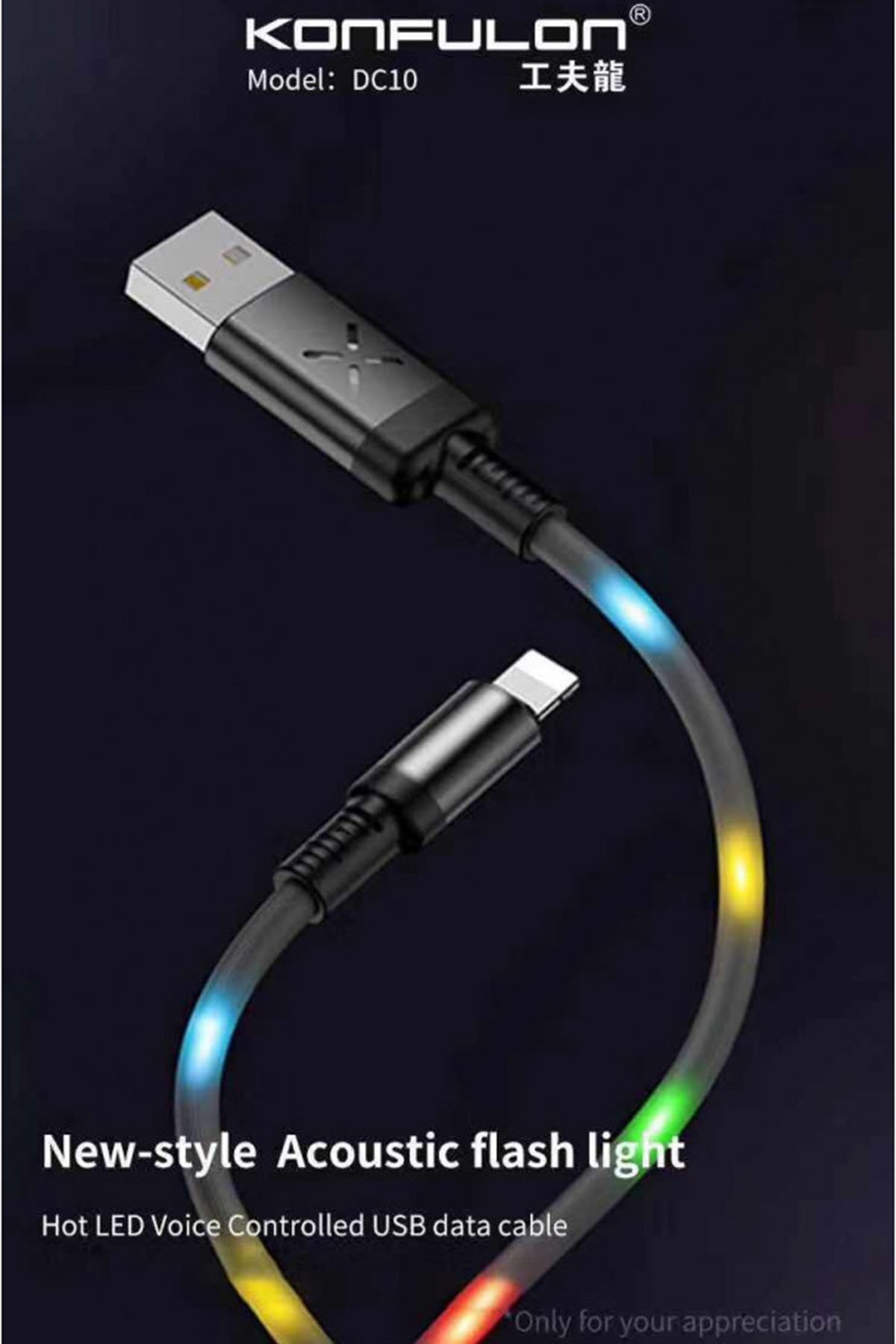 Konfulon DC19 3in1 USB Kablo 1.3M 3A - Kırmızı
