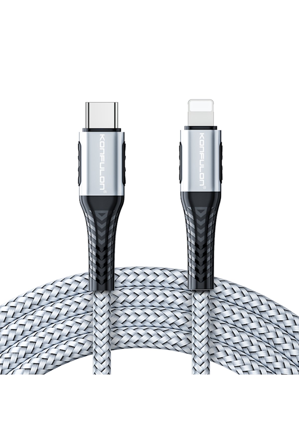 Konfulon S89 Metal Uçlu Lightning Kablo iphone Uyumlu 1M 2.4A - Mavi