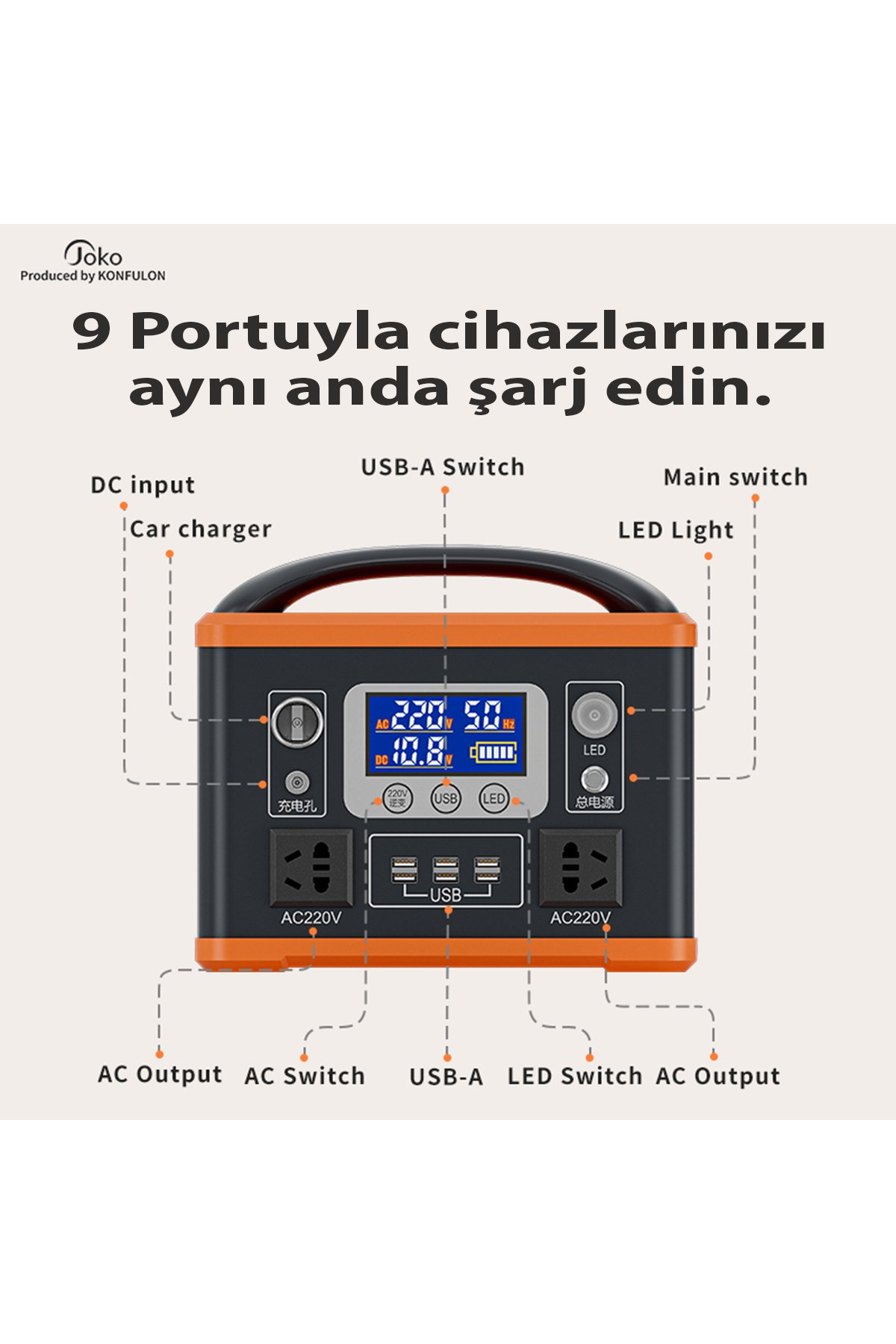 Konfulon S80 Lightning Kablo iphone Uyumlu 20cm-1M 2A - Siyah