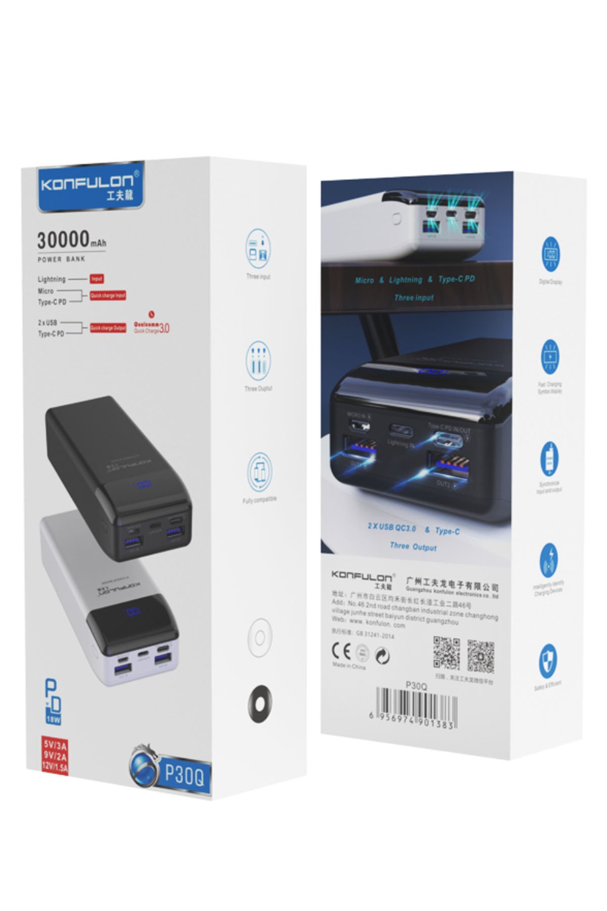 Konfulon DC29 Lightning Kablo iphone Uyumlu 1M 2.4A - Mavi