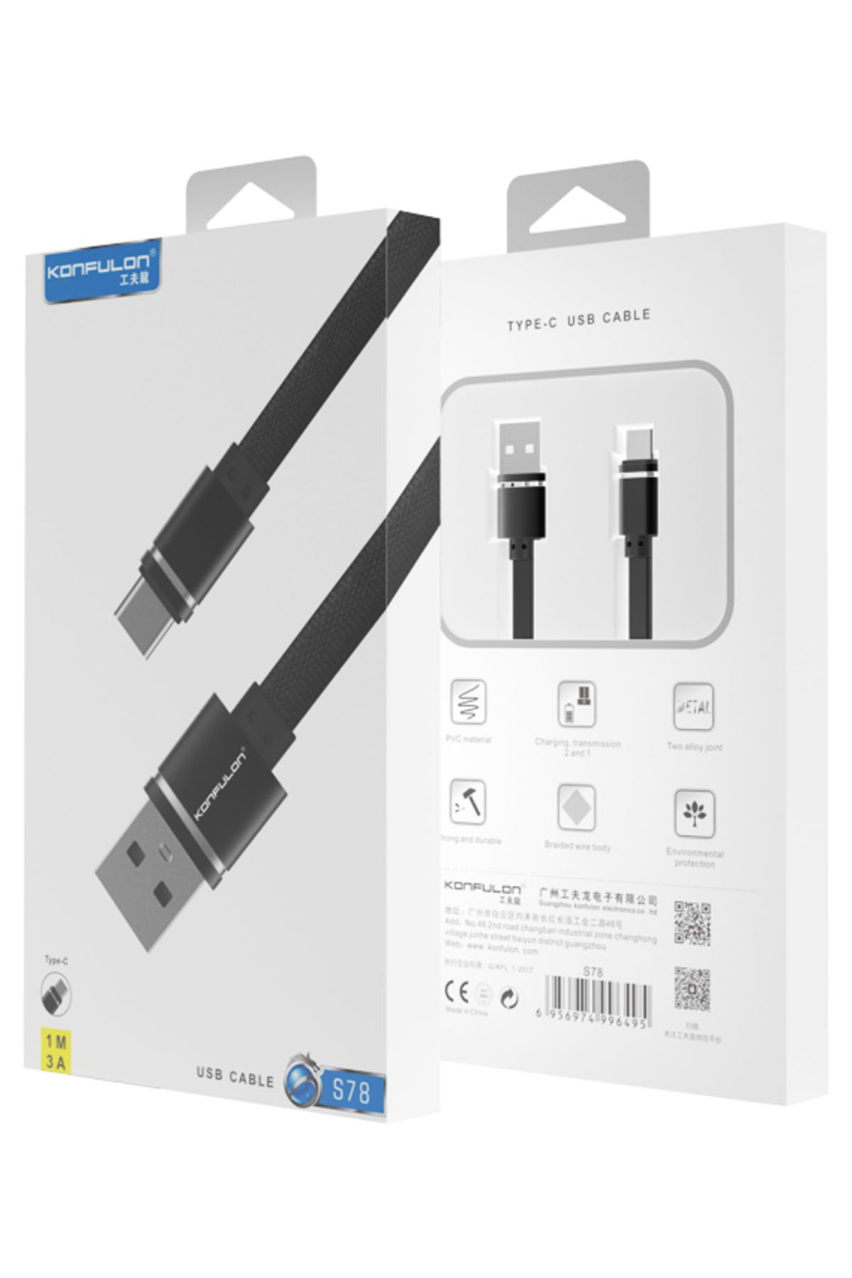 Konfulon DC29 Lightning Kablo iphone Uyumlu 1M 2.4A - Mavi