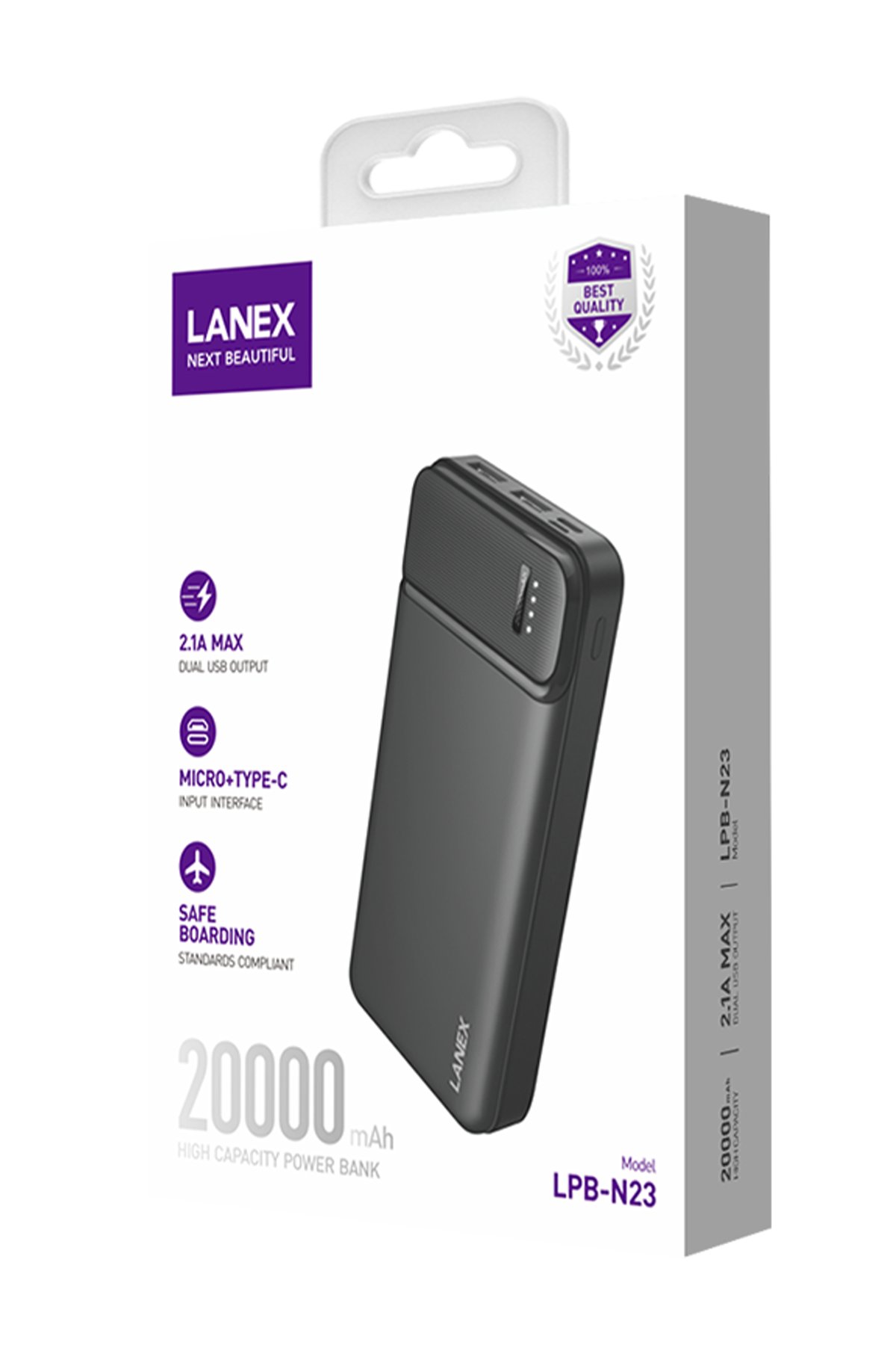 Lanex LS42CC 1M 65W Hasırlı Type-C to Type-C PD Hızlı Şarj Kablosu - Siyah