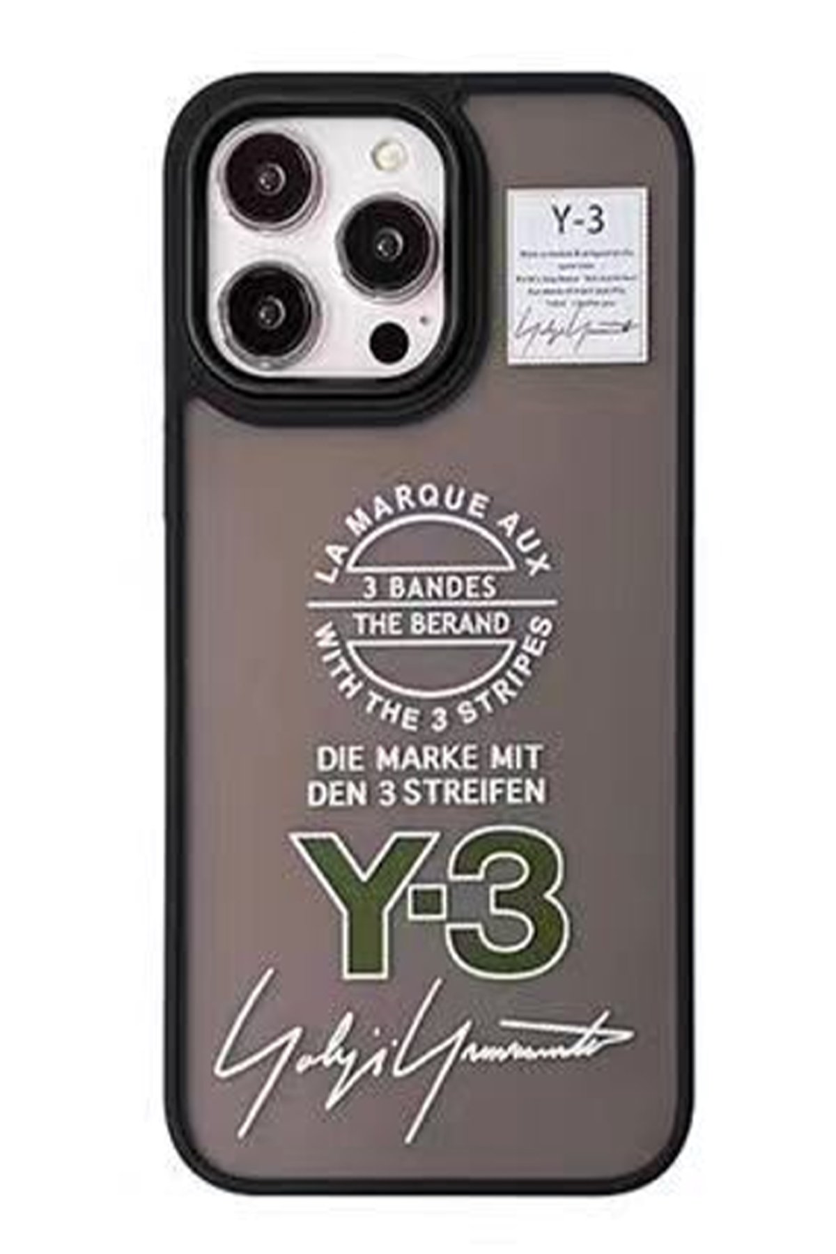 Movenchy iPhone 14 Pro Max Terra Desenli Kapak - Gri - 2