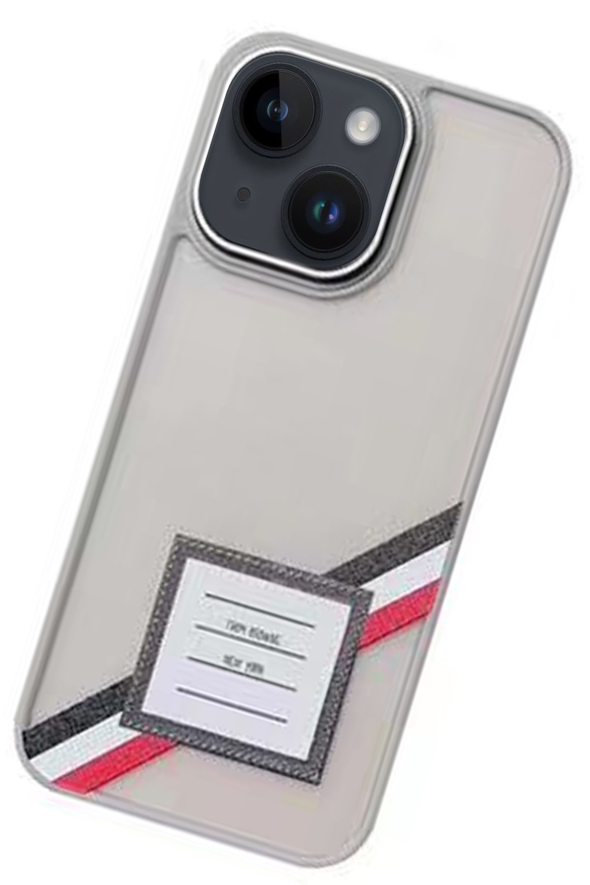 Movenchy iPhone 14 Terra Desenli Kapak - Gri - 1