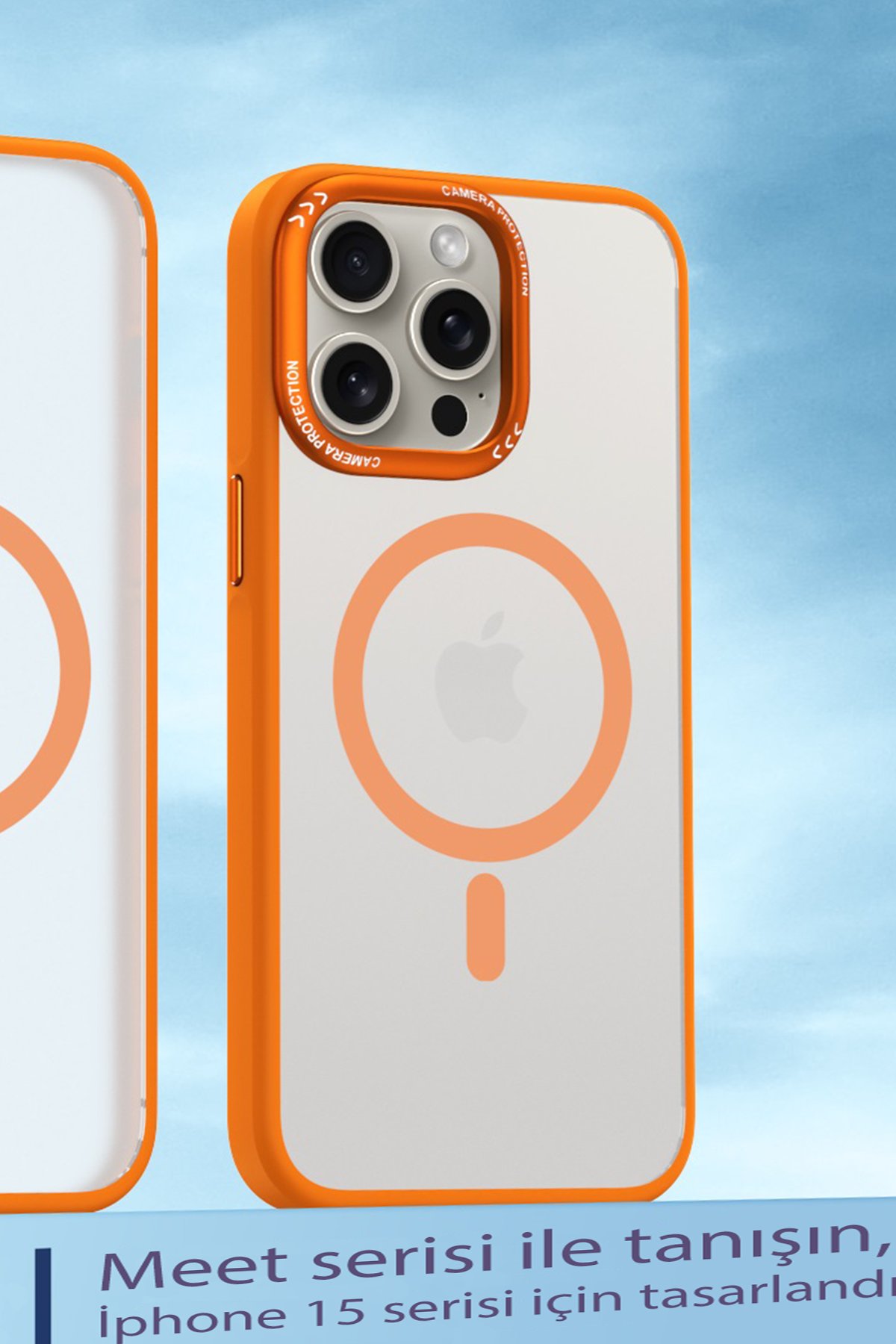 Movenchy iPhone 15 Pro Max Terra Desenli Kapak - Gri - 3