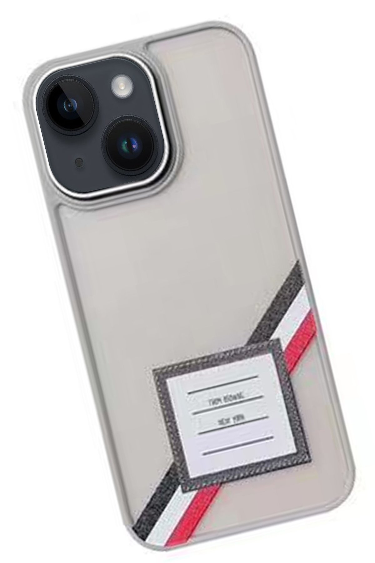 Movenchy iPhone 15 Terra Desenli Kapak - Gri - 2