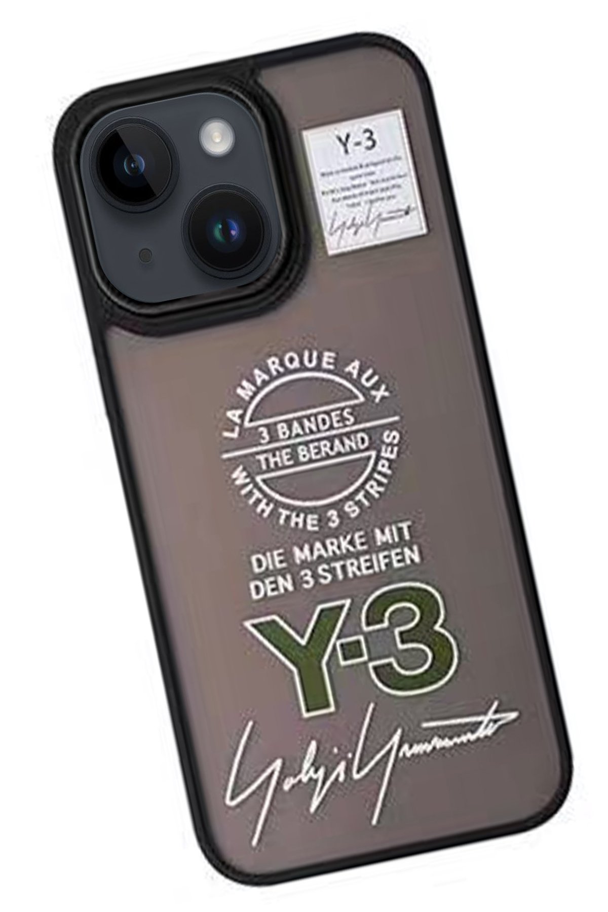 Movenchy iPhone 15 Terra Desenli Kapak - Gri - 2