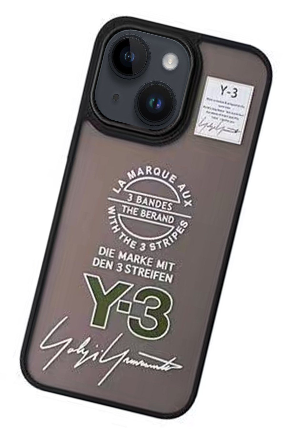 Movenchy iPhone 15 Terra Desenli Kapak - Gri - 2