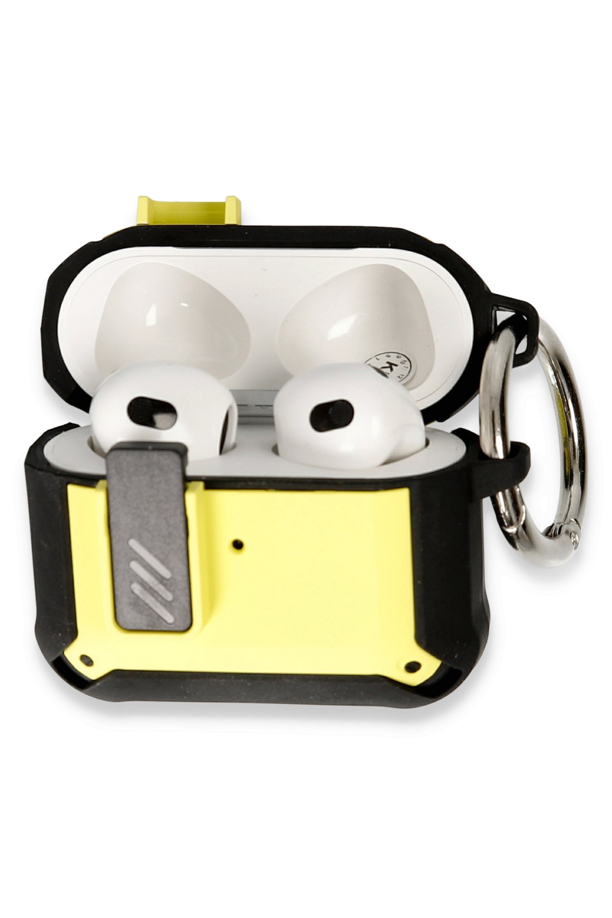 Newface Airpods 3 (3.nesil) Çanta Kamuflaj Deri Kılıf - Gri