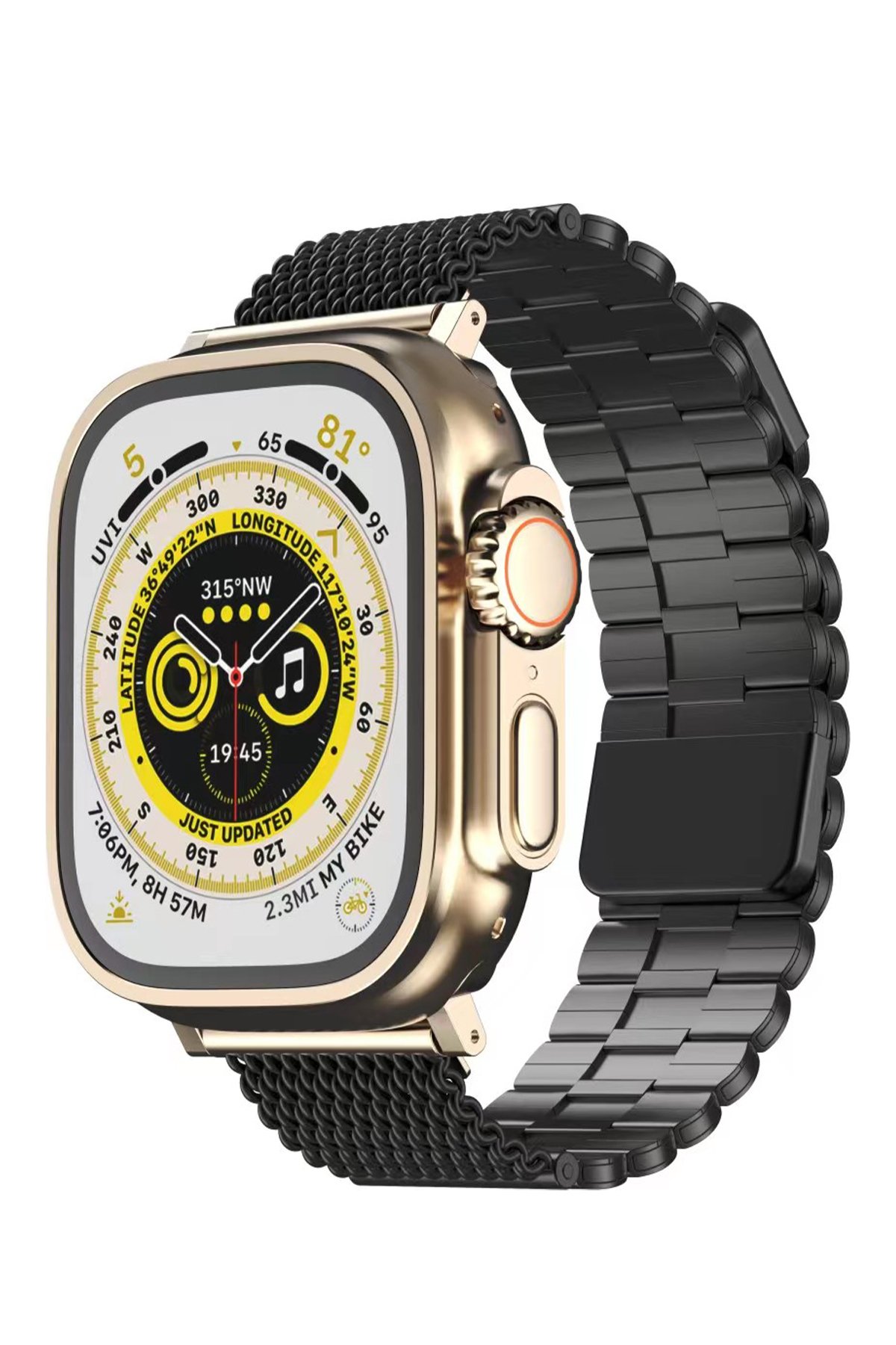 Newface Apple Watch 38mm KR405 Metal Bakla Kordon - Gümüş