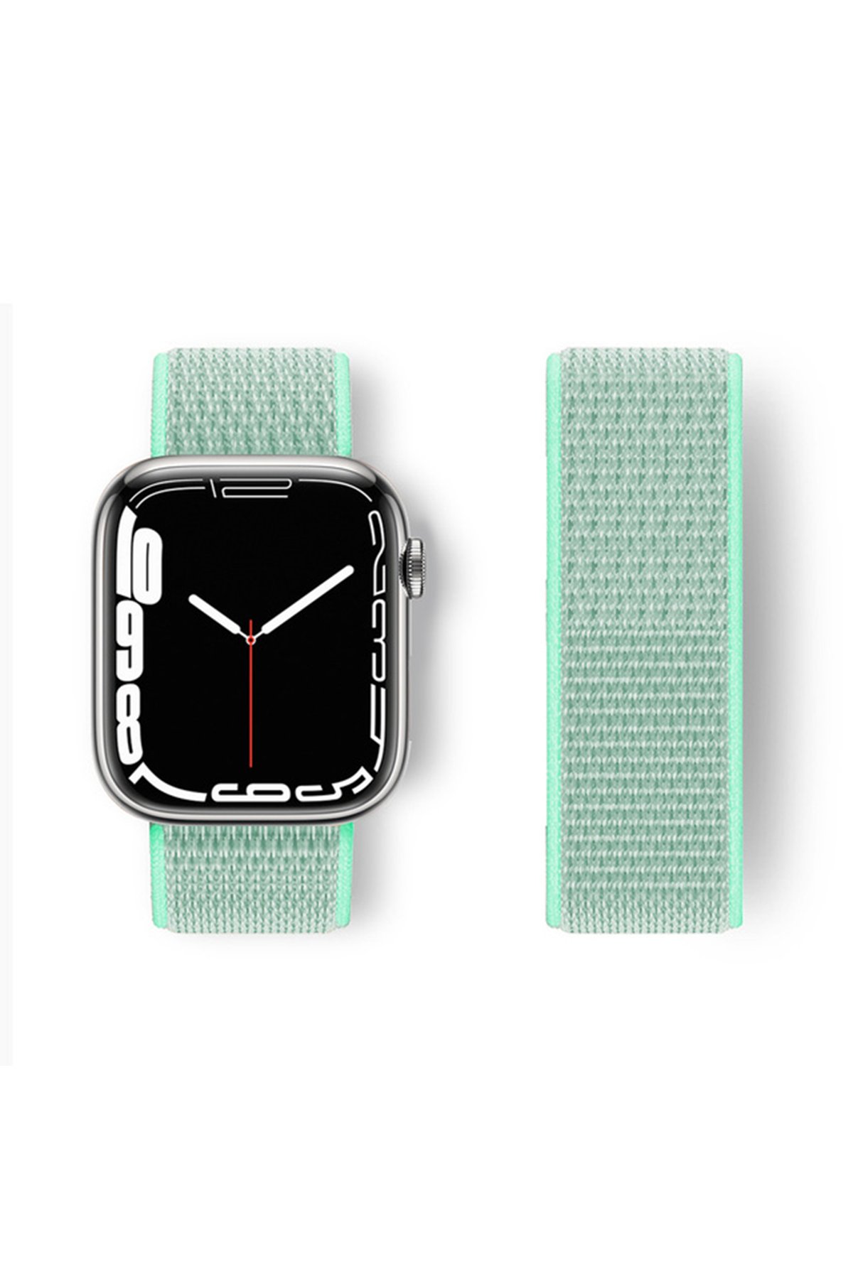 Newface Apple Watch 38mm Gökkuşağı Org Kordon - Siyah-Mavi