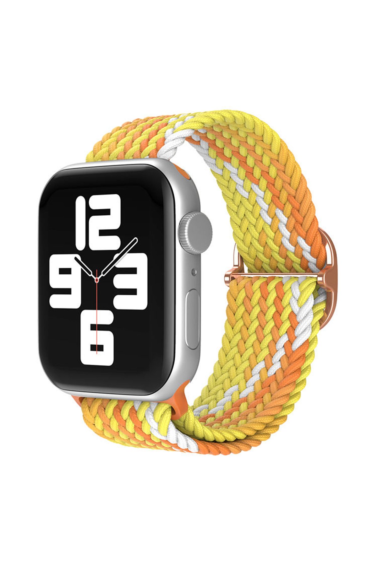 Newface Apple Watch 38mm Ayarlı Delikli Silikon Kordon - Siyah-Gri