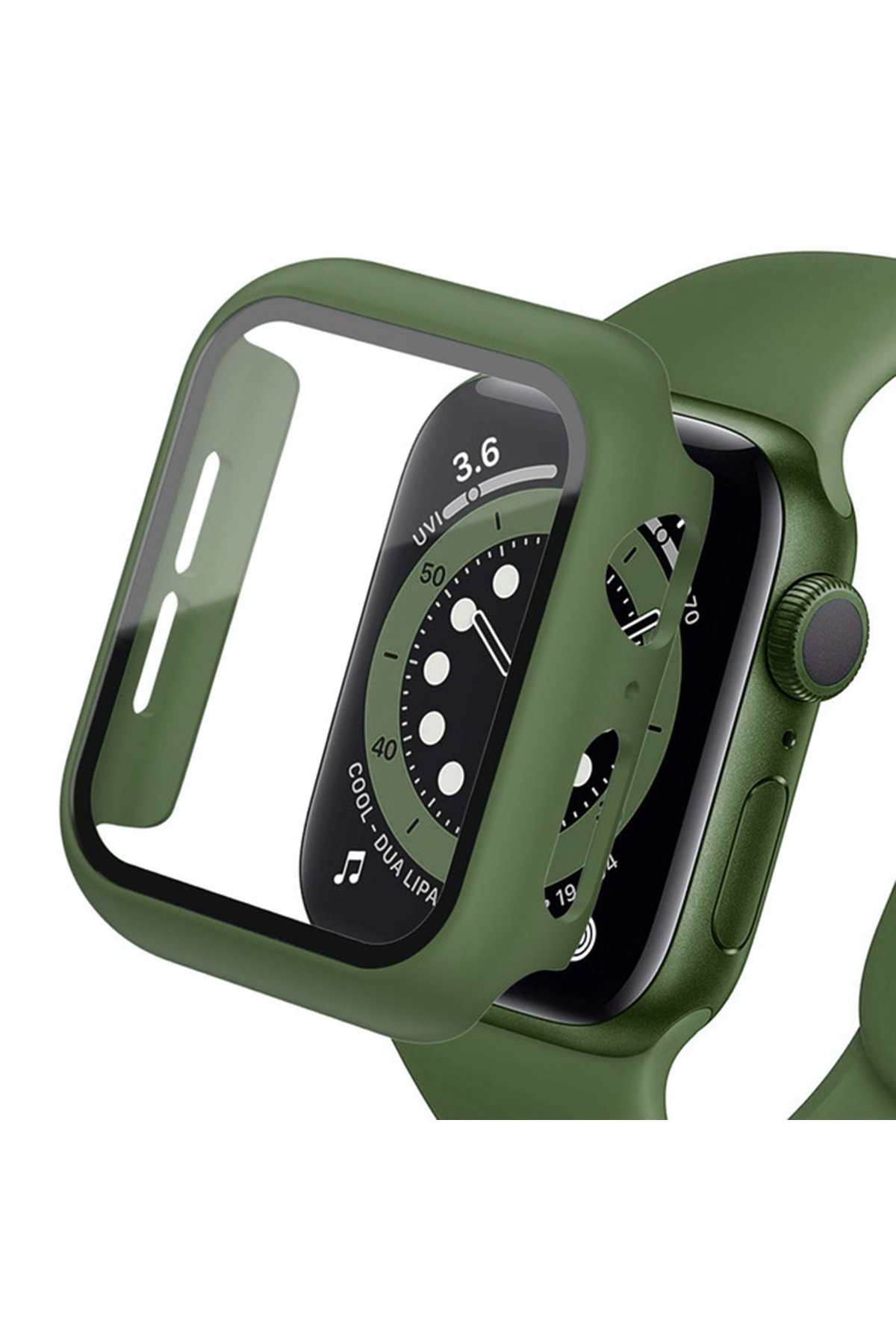 Newface Apple Watch 40mm Spor Delikli Kordon - Lila-Siyah